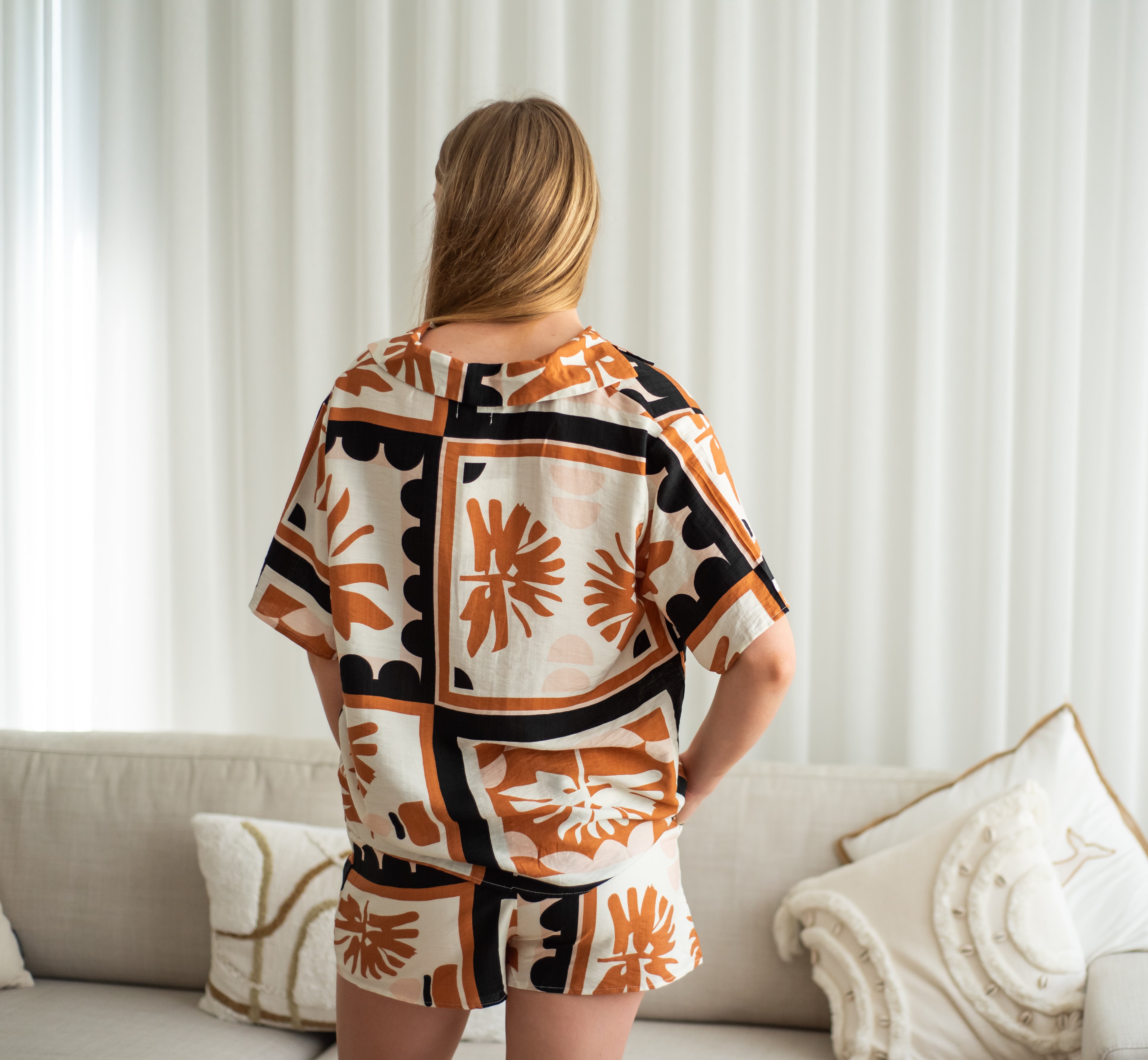 Rust Palm Short Set