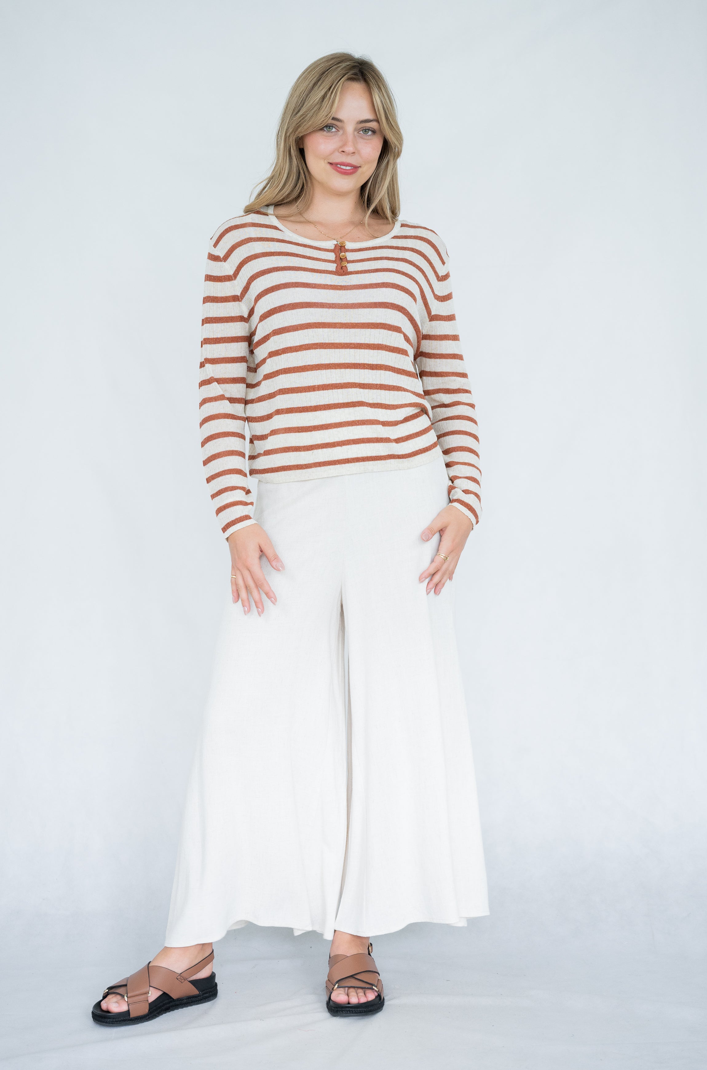 Pip Stripe Knit Tan