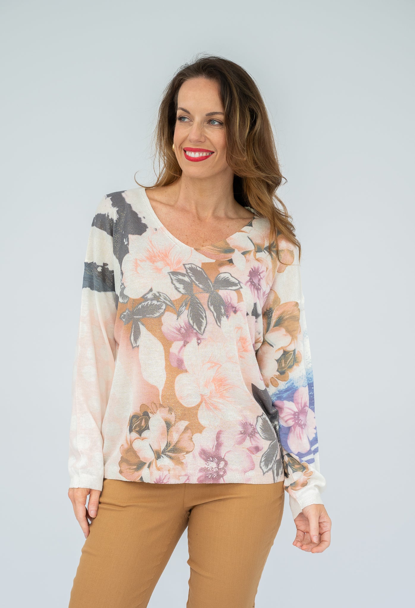 Elena Floral Knit Top