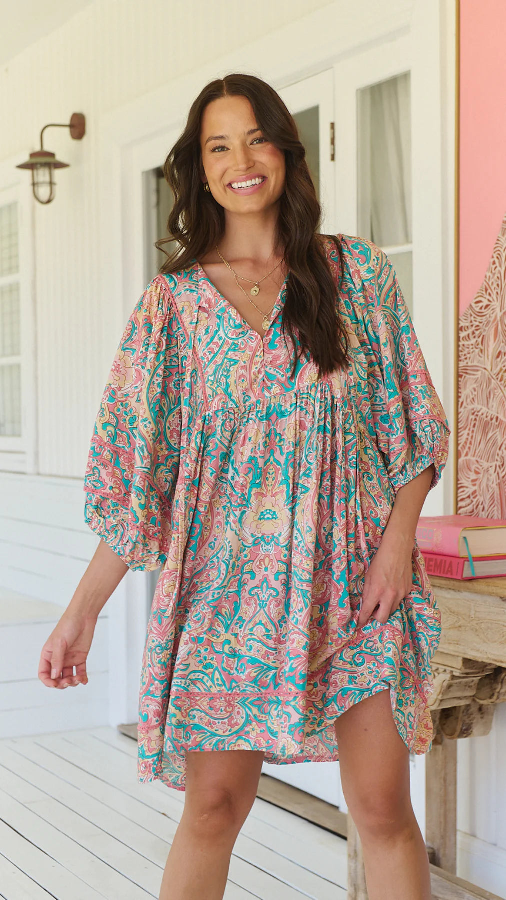 Ocean Lullaby Adela Midi Dress by Jaase