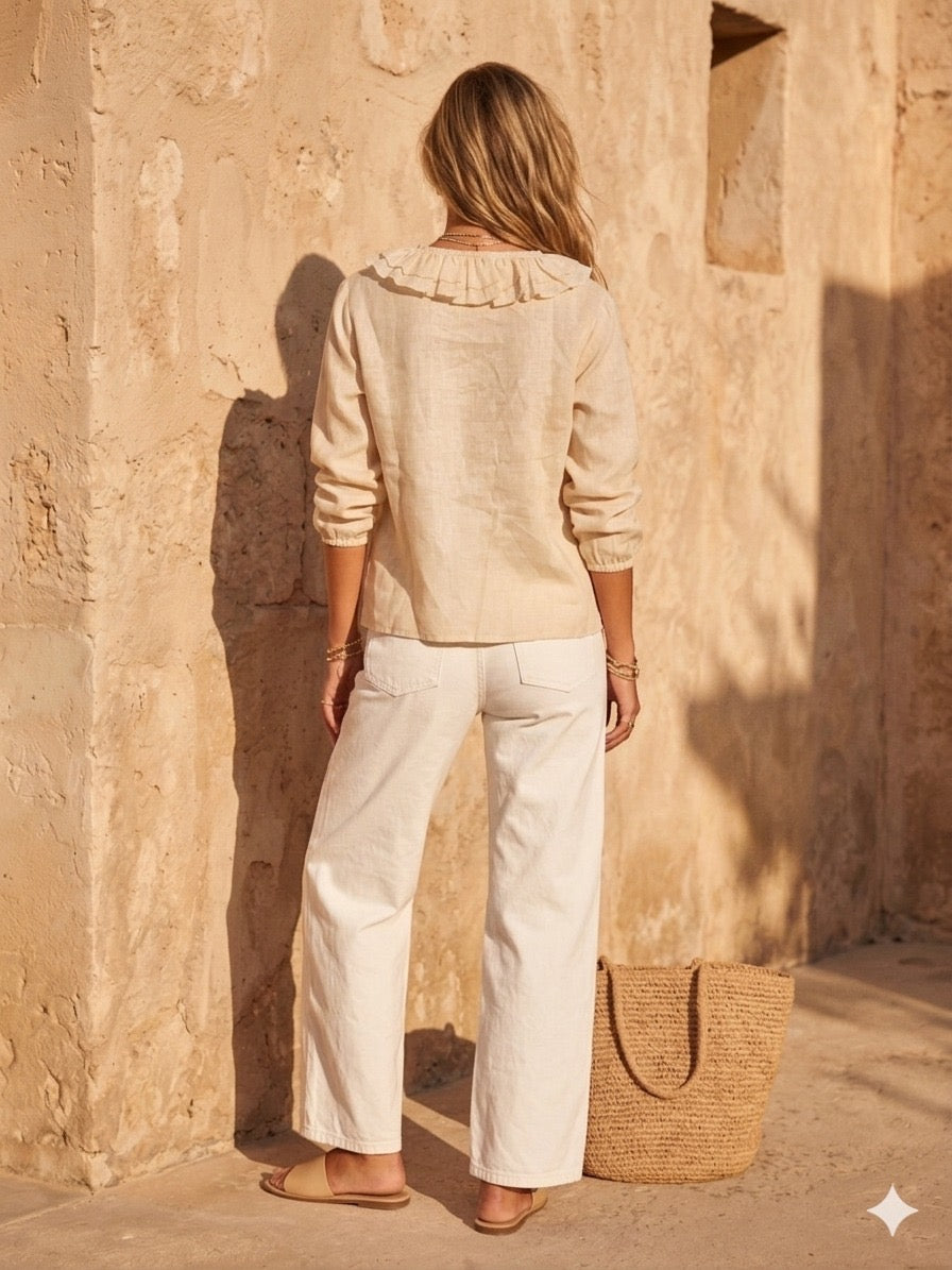Sweet Escape Blouse Soft Apricot