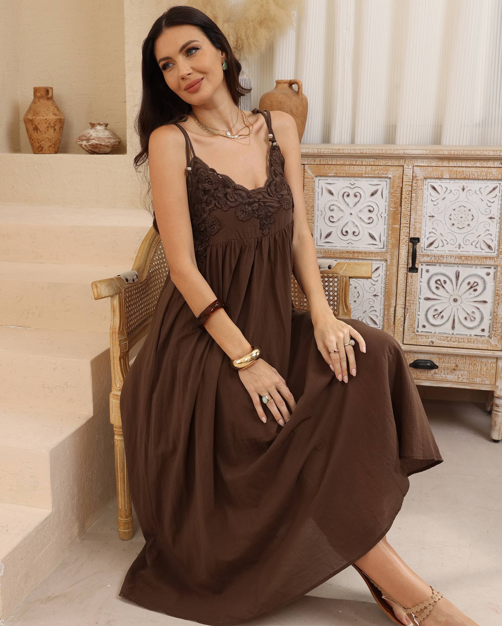 Celia Maxi Dress Chocolate