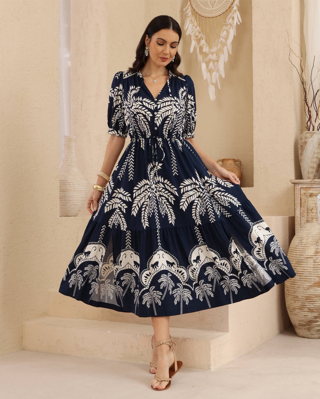 Midnight Safari Maxi Dress