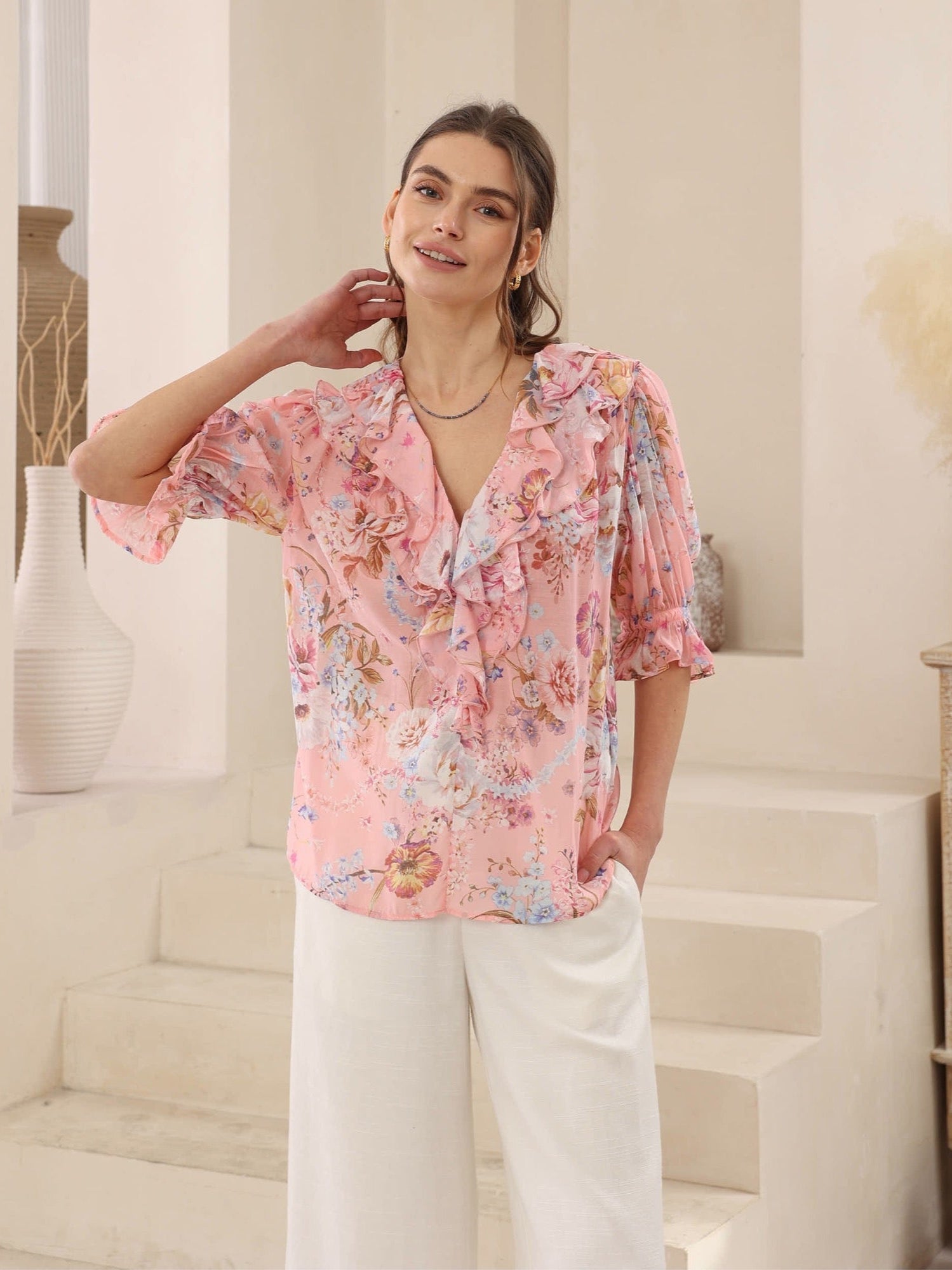 Abigail Frill Top