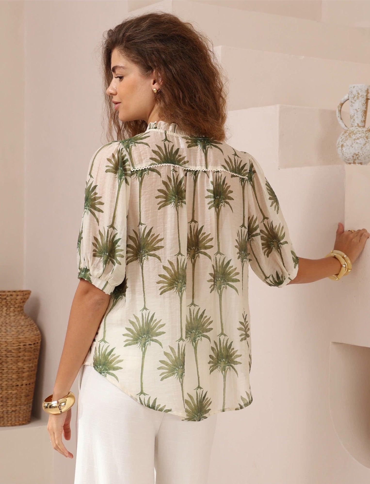 Palm Cove Short Sleeve Blouse