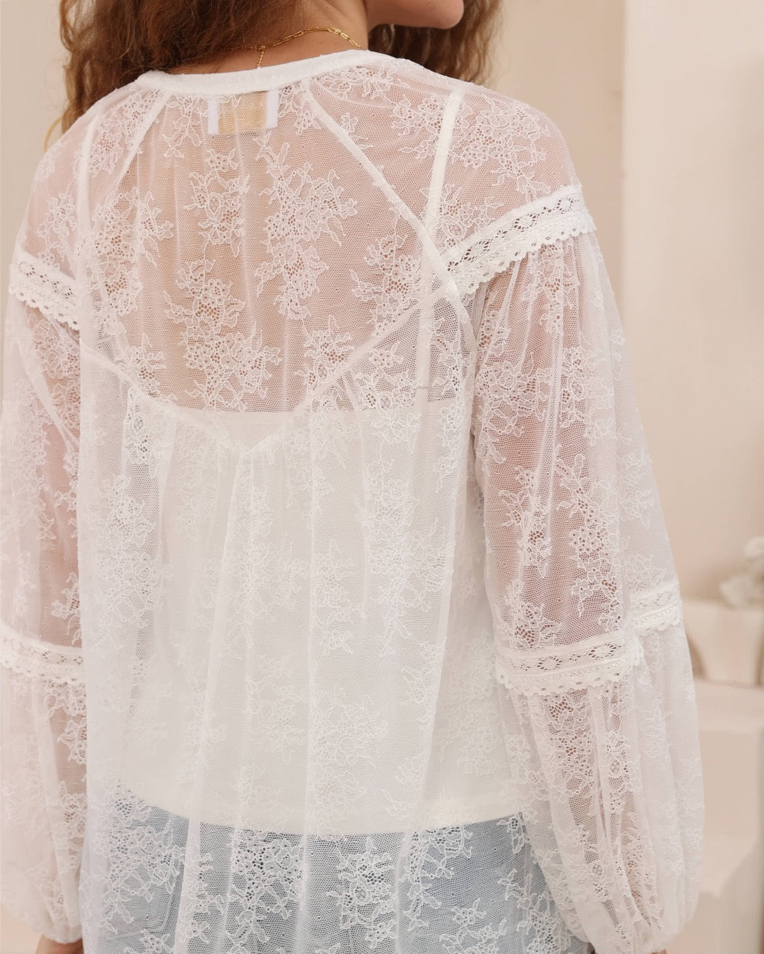 Quinn Lace Blouse & Cami Set