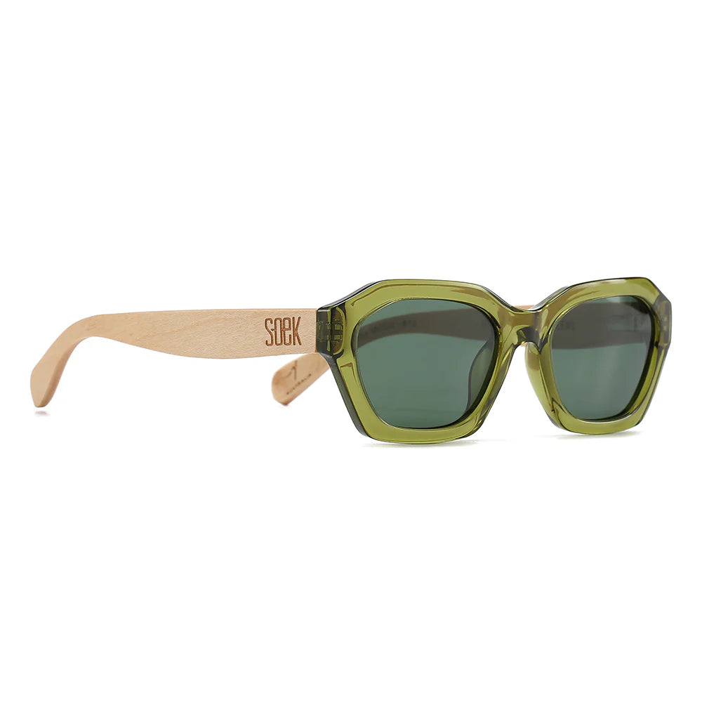 SOEK STRAY Moss l Sunglasses l Khaki Lens l White Maple Arms