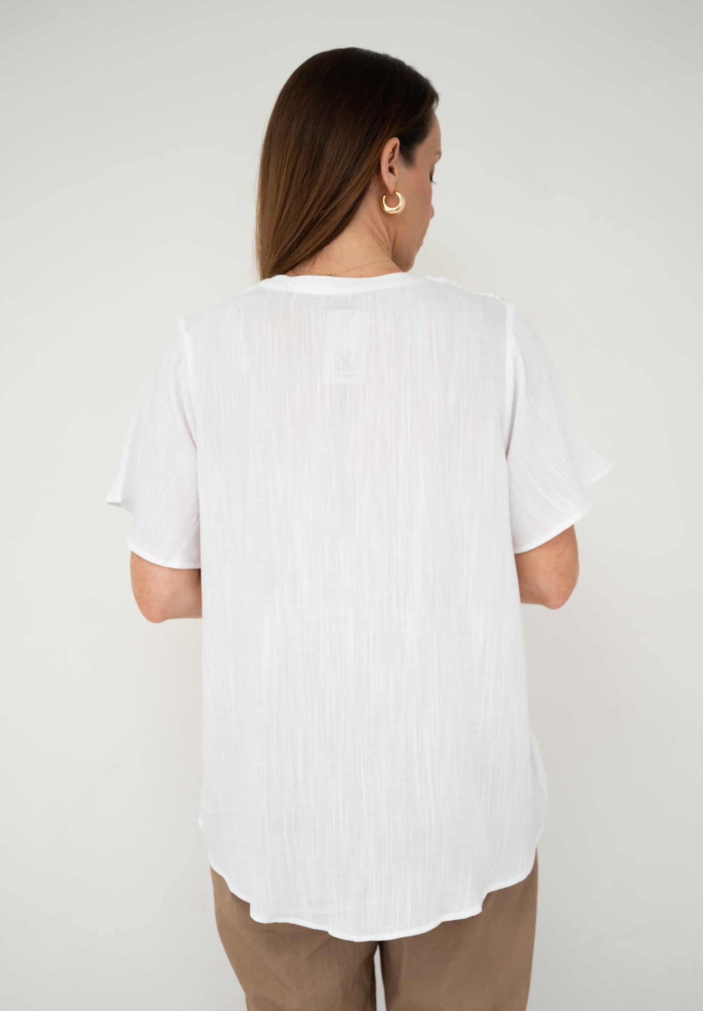 Carrie Pleated Blouse White
