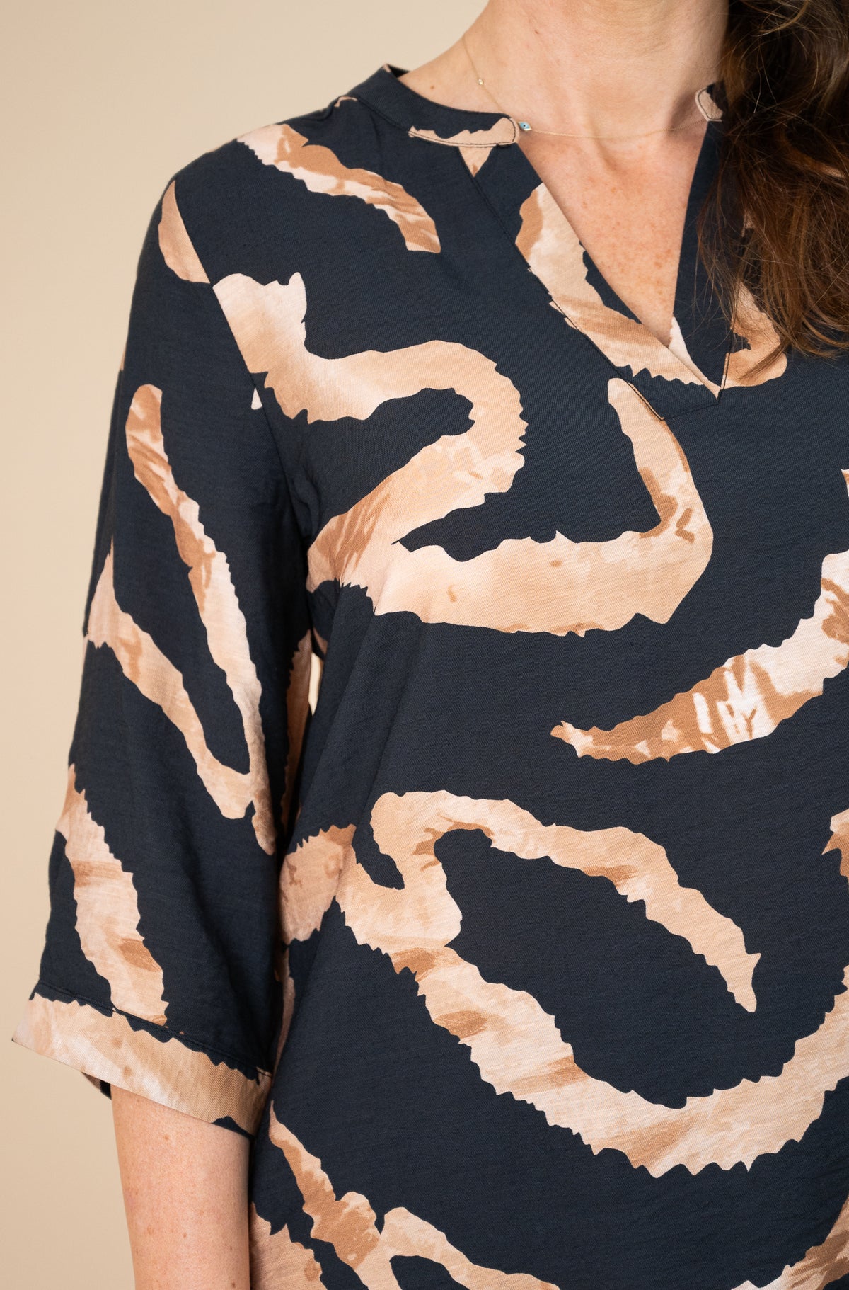 Farren Abstract Print Blouse