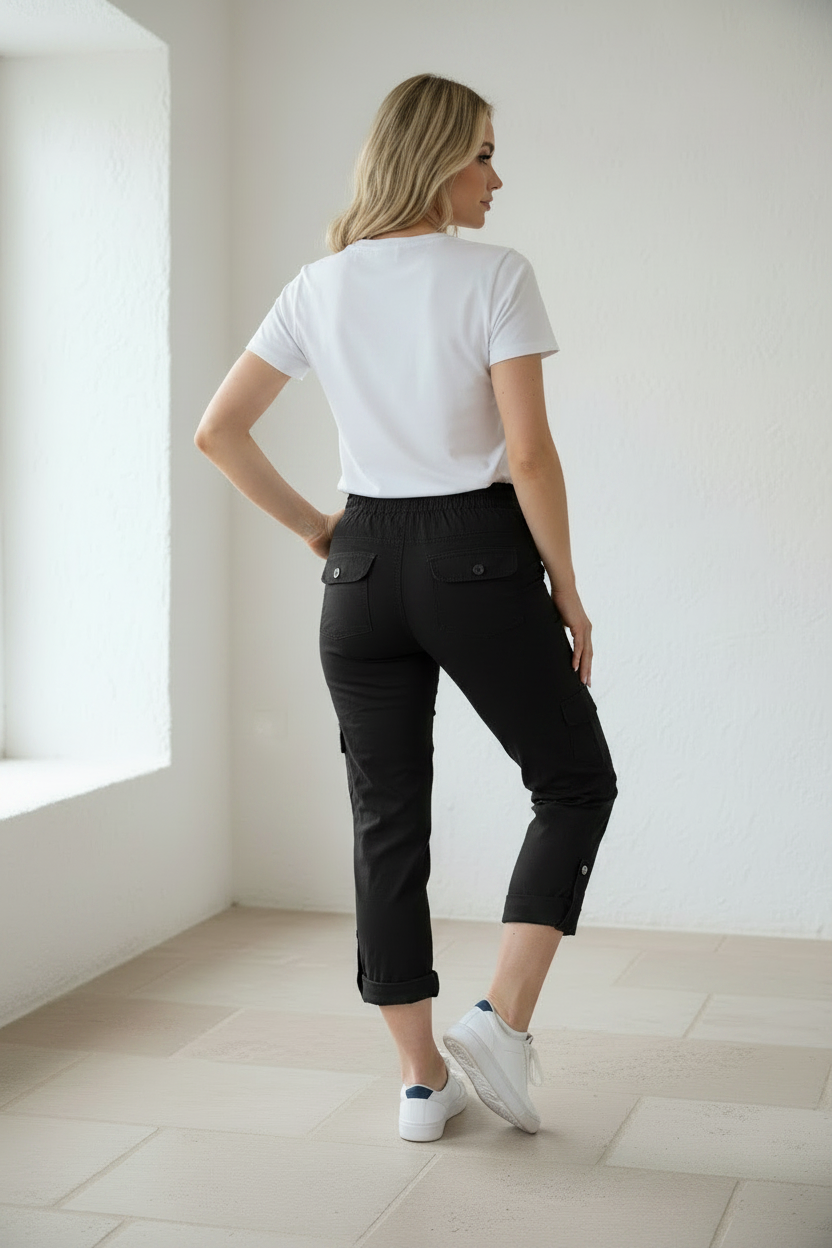 Lora Cargo Pants Black