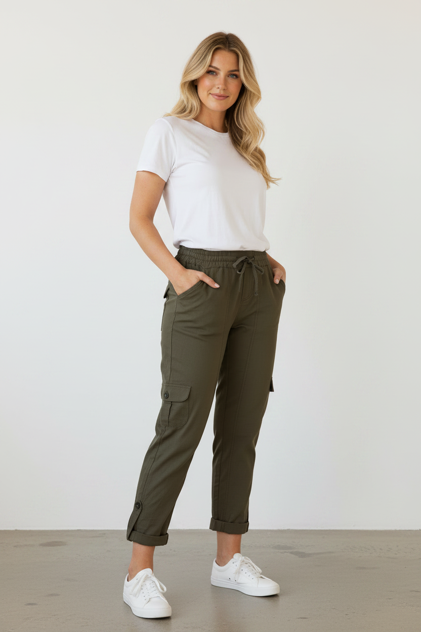 Lora Cargo Pants Olive Green