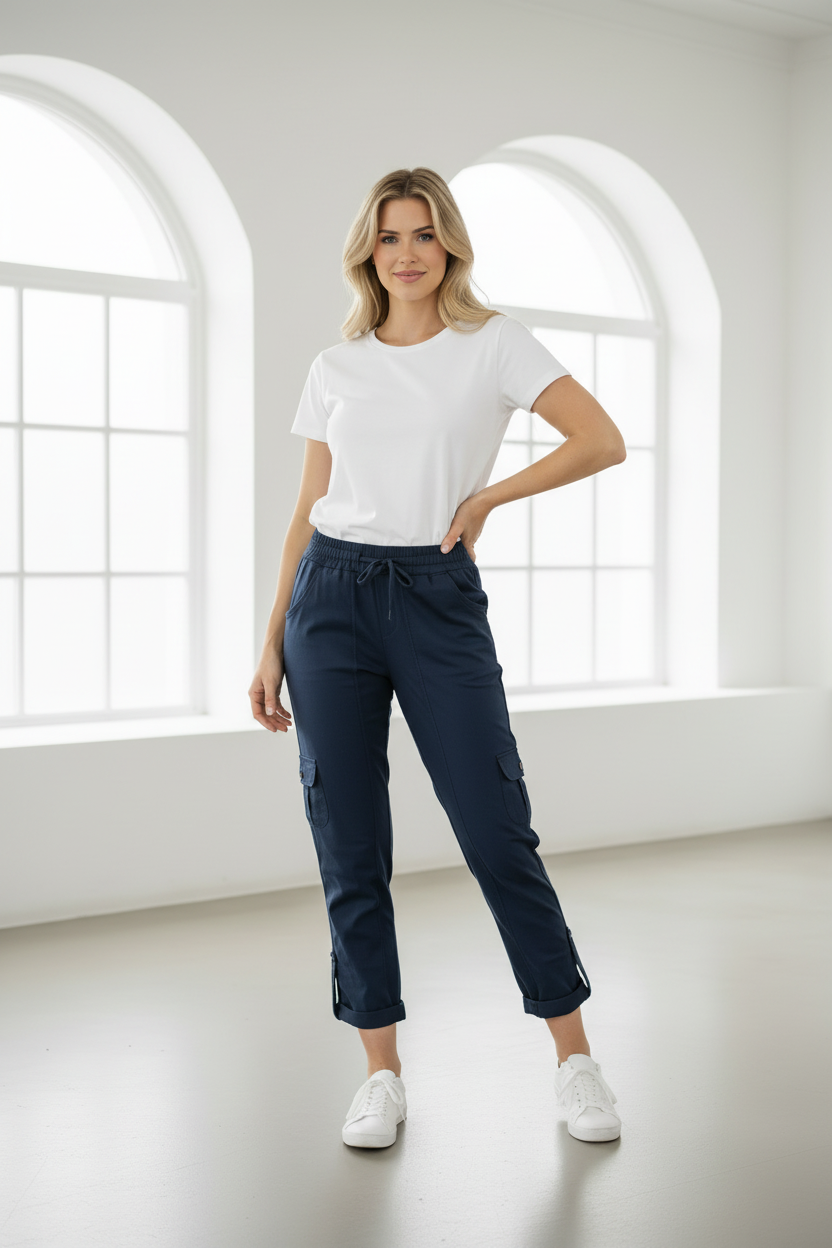 Lora Cargo Pants Navy