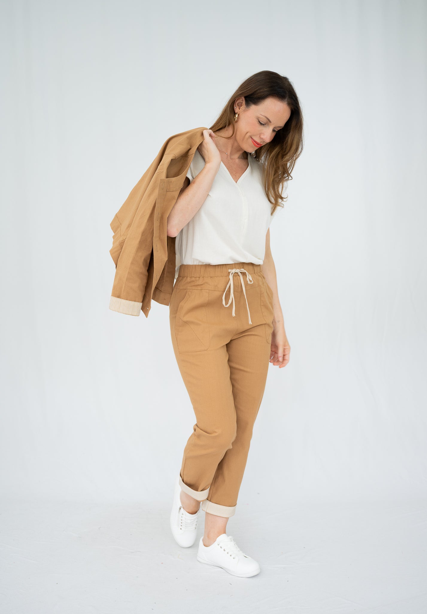 Alexi Linen Blend Pant Tan