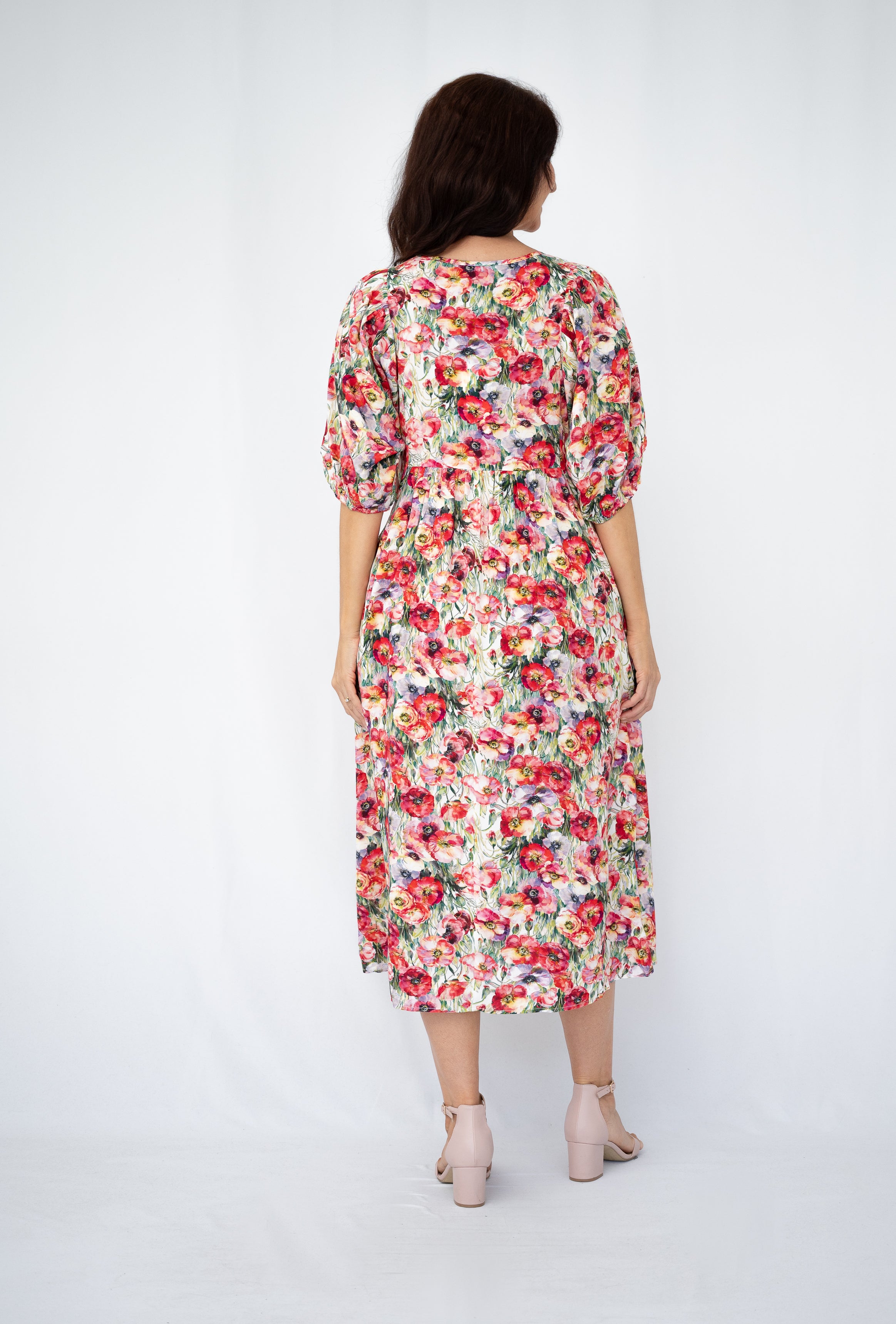 Margie Midi Dress Red