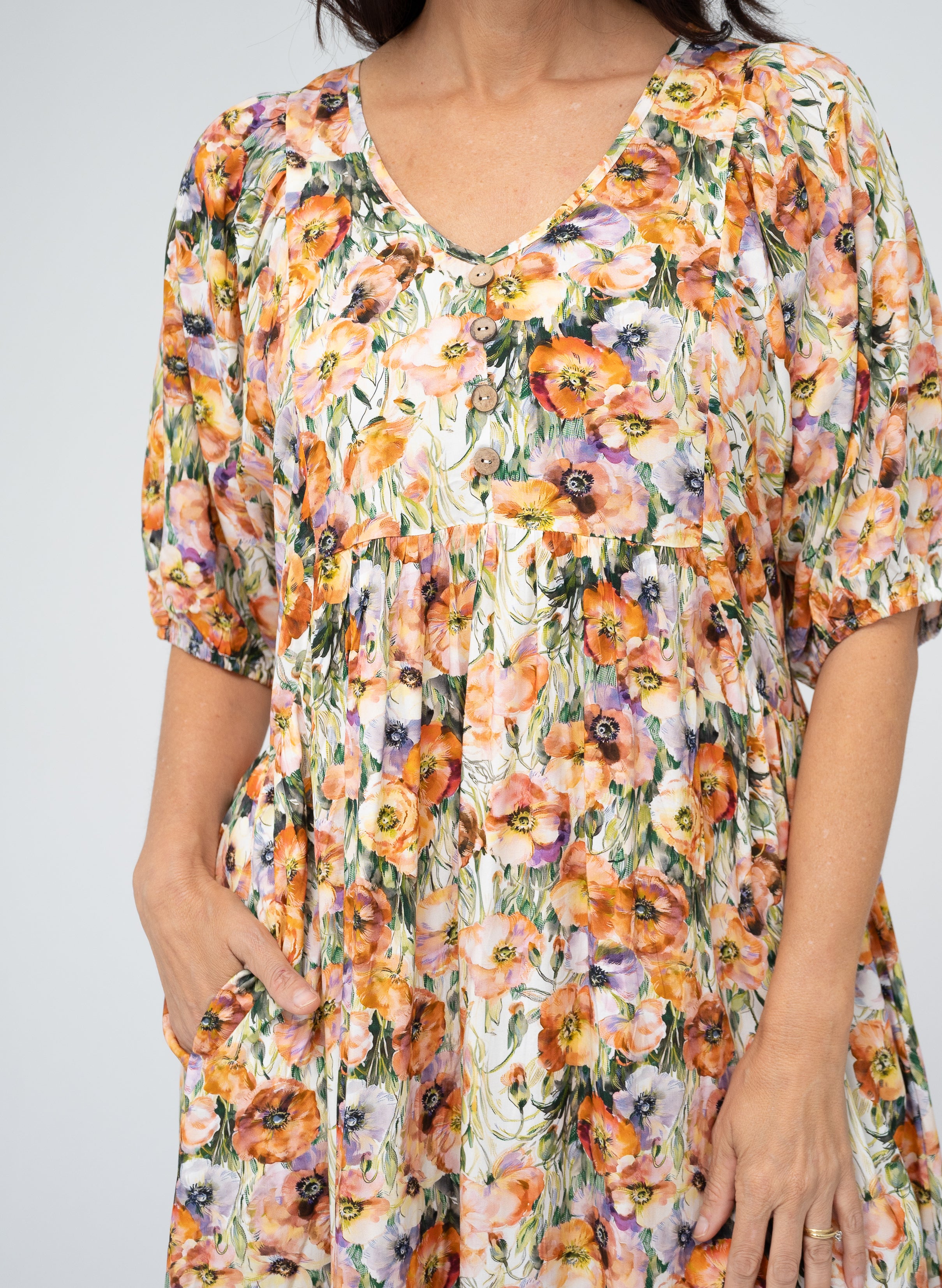 Margie Midi Dress Yellow