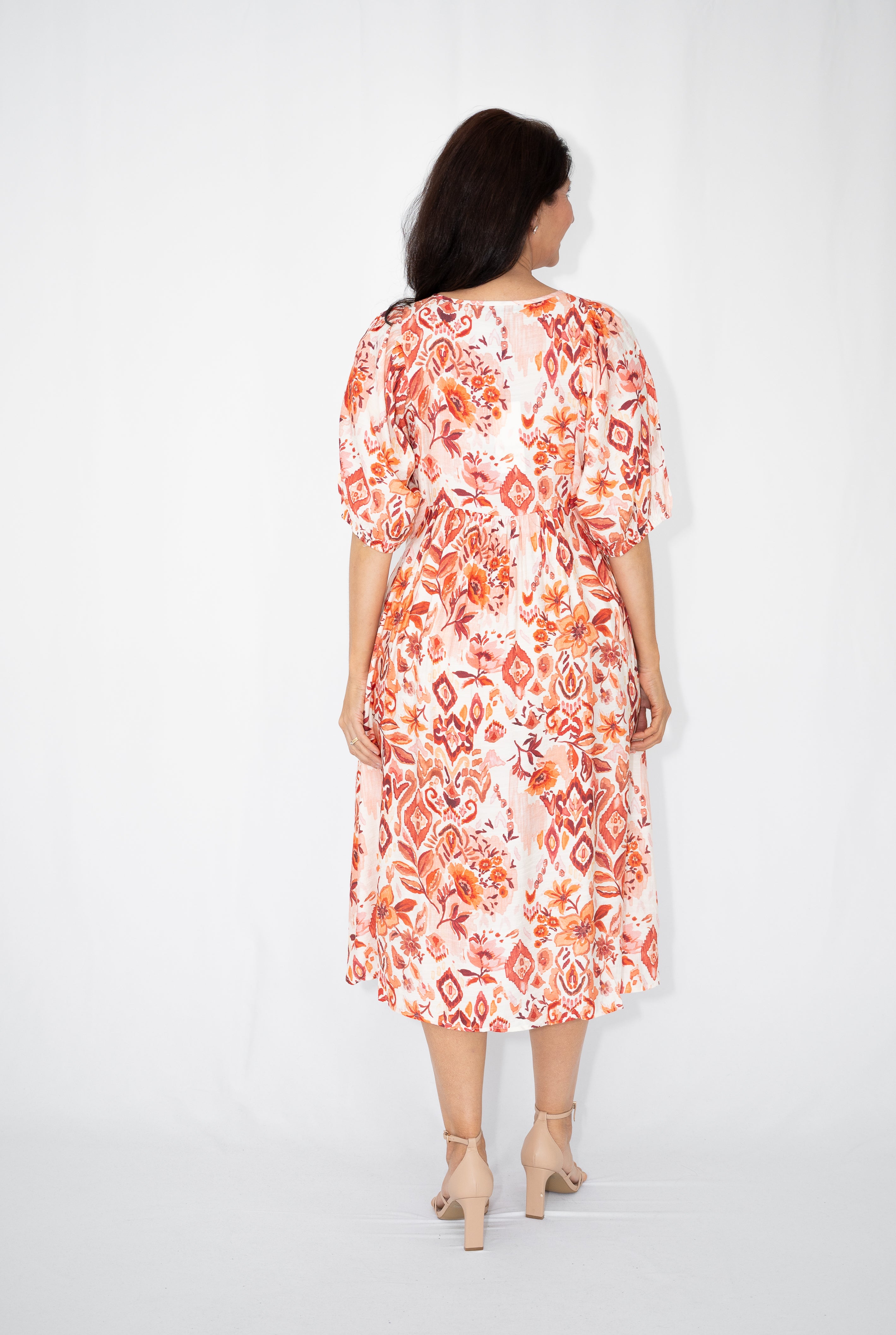 Harmony Midi Dress Tangerine