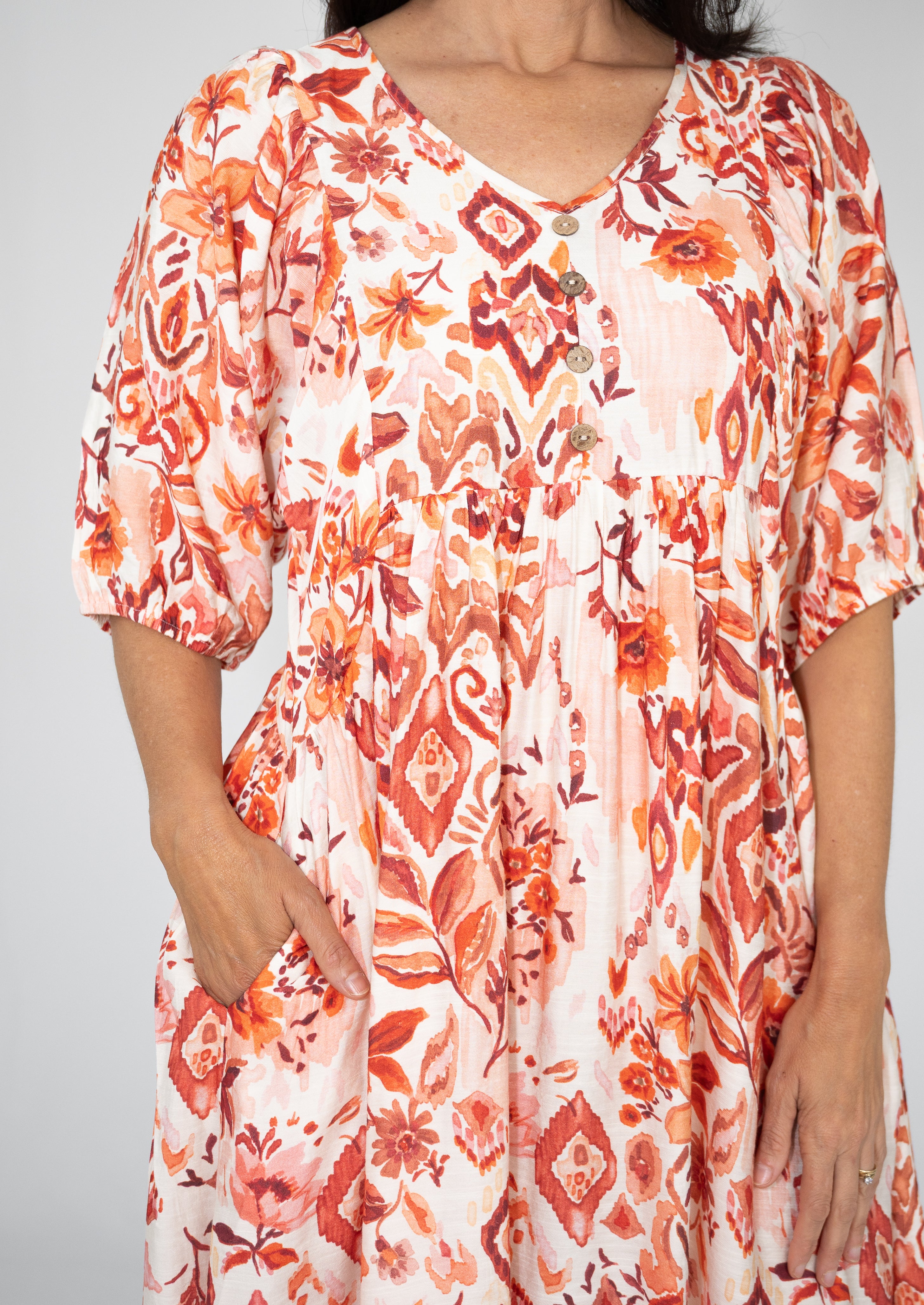 Harmony Midi Dress Tangerine