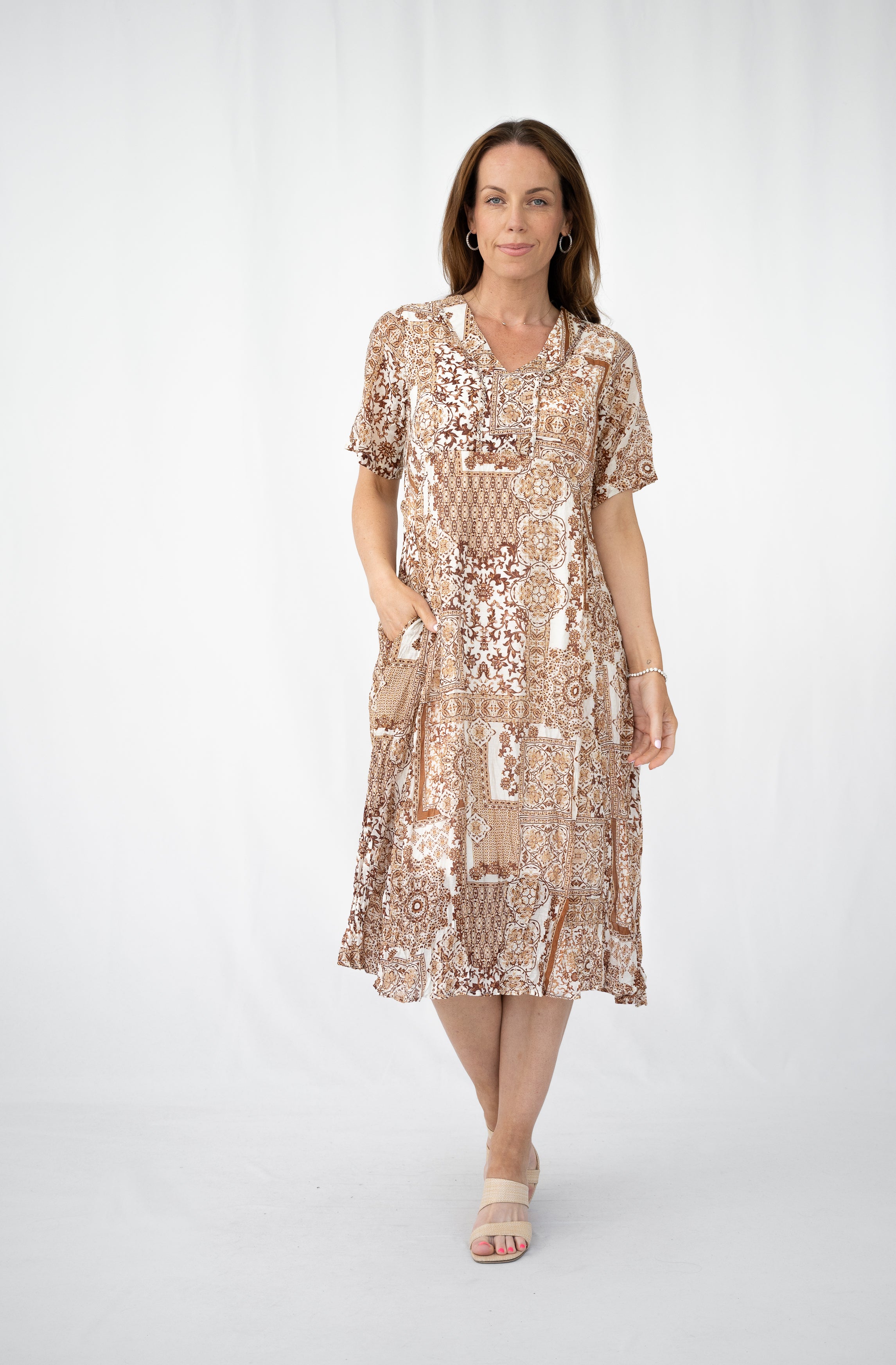 Jillian Midi Dress Mocha