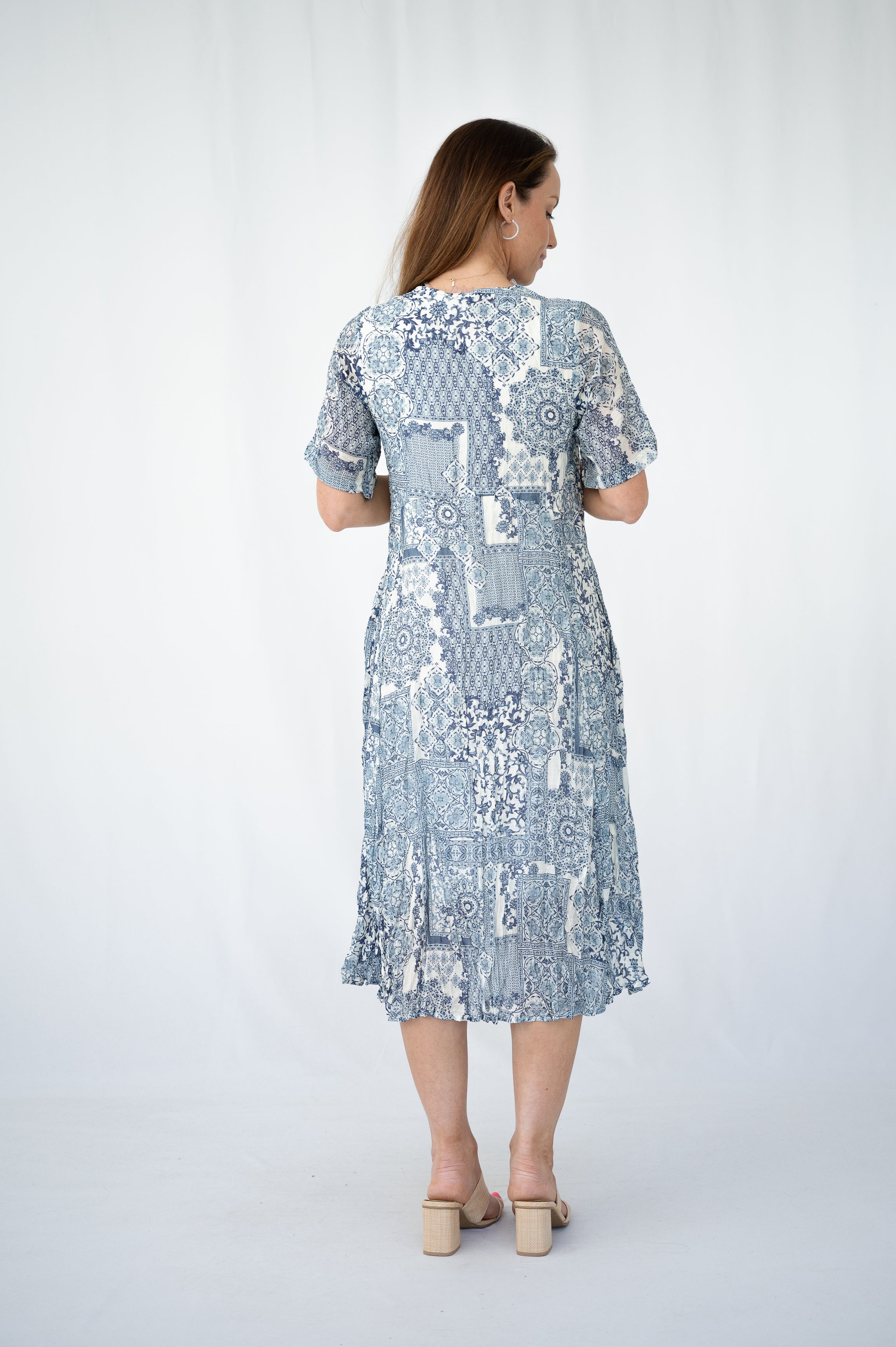 Jillian Midi Dress Navy