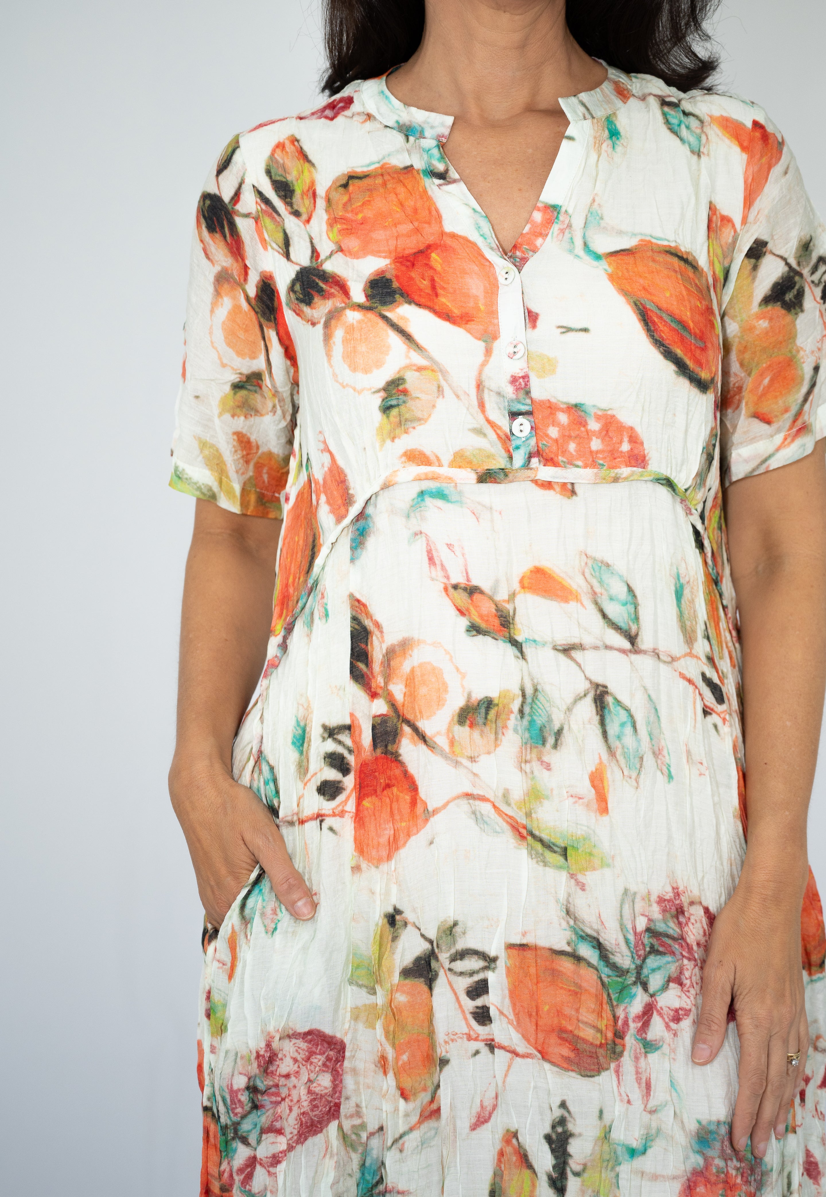 Citrus Glow Midi Dress