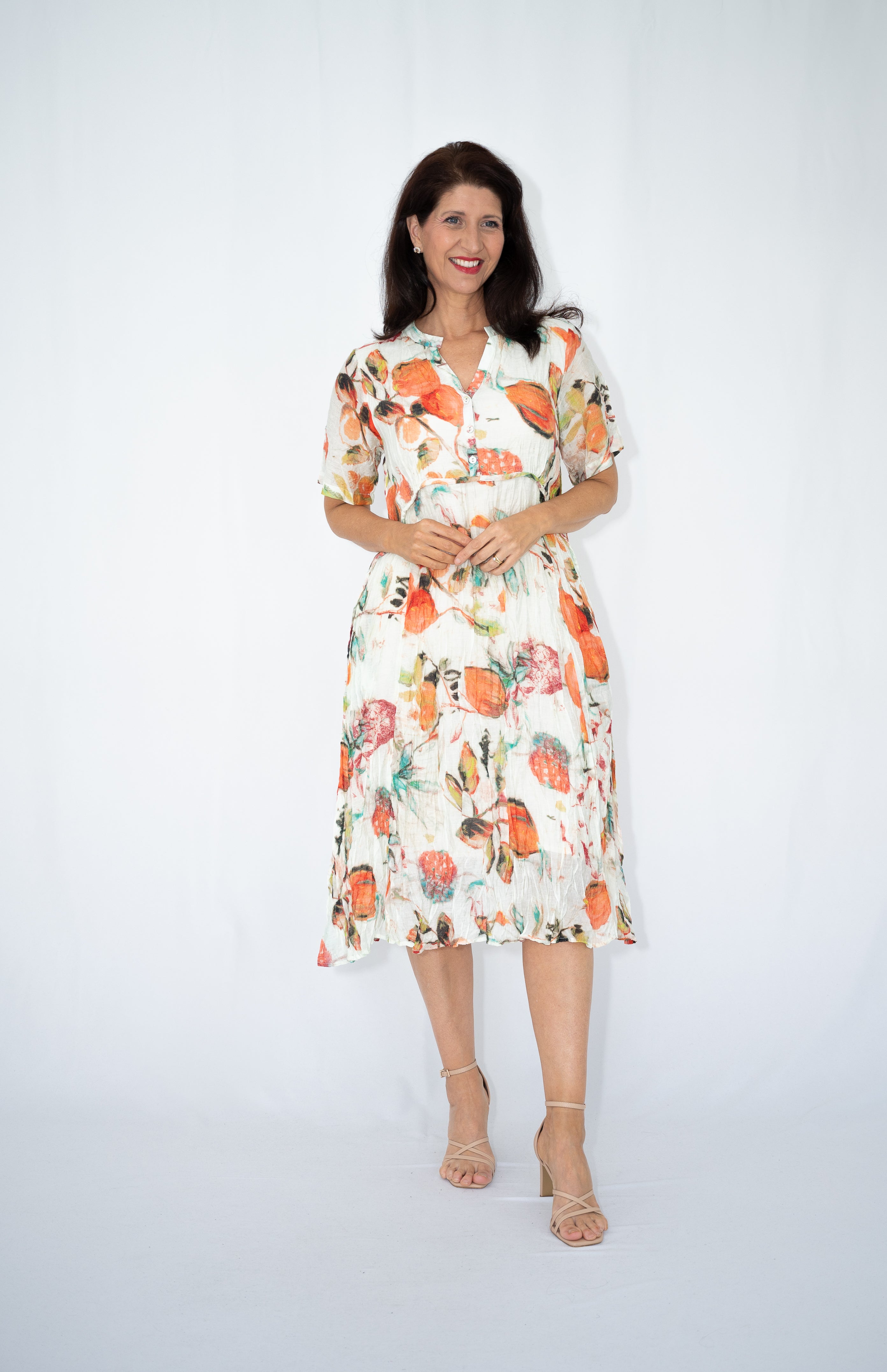 Citrus Glow Midi Dress