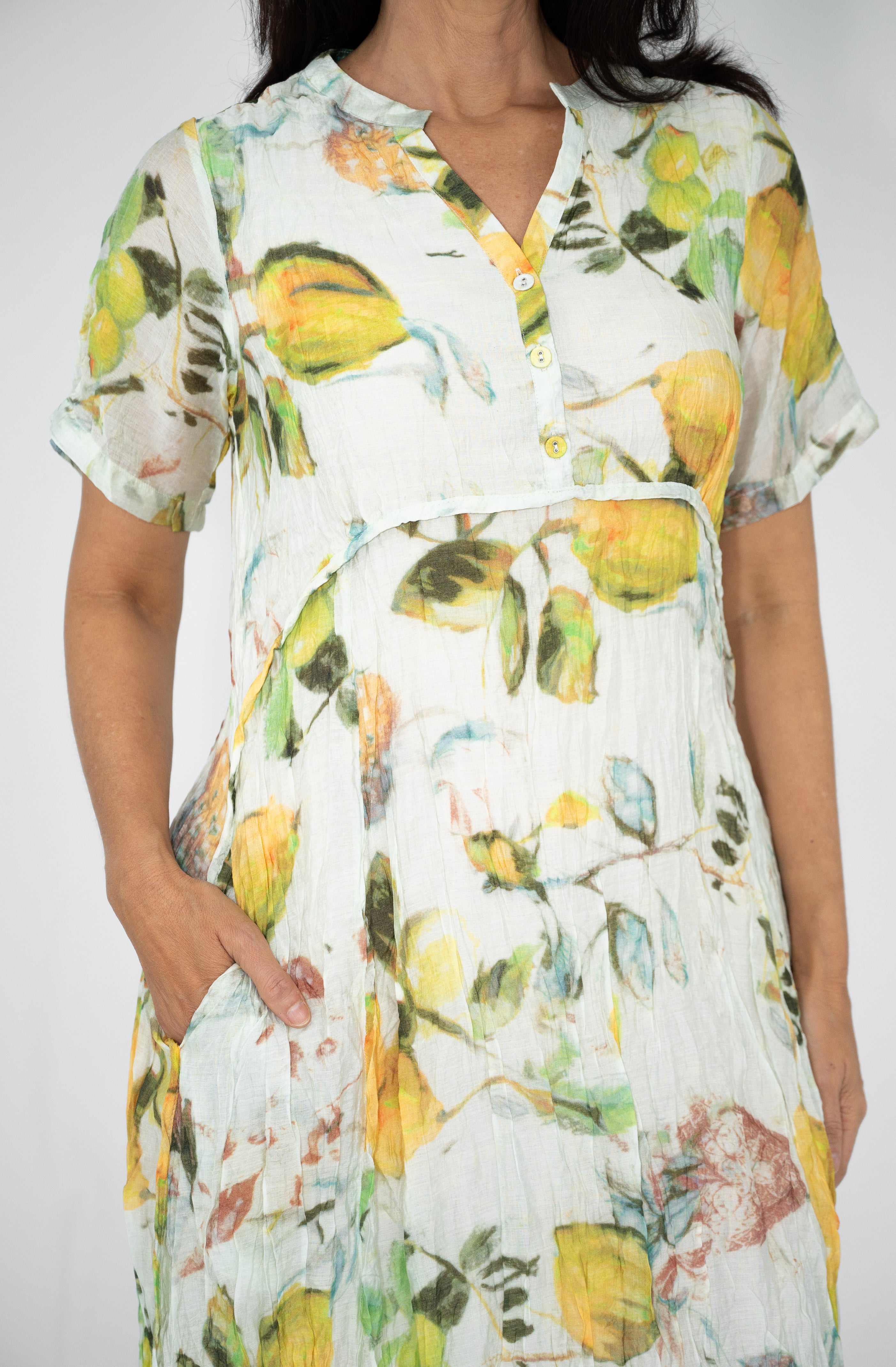Citrus Glow Midi Dress