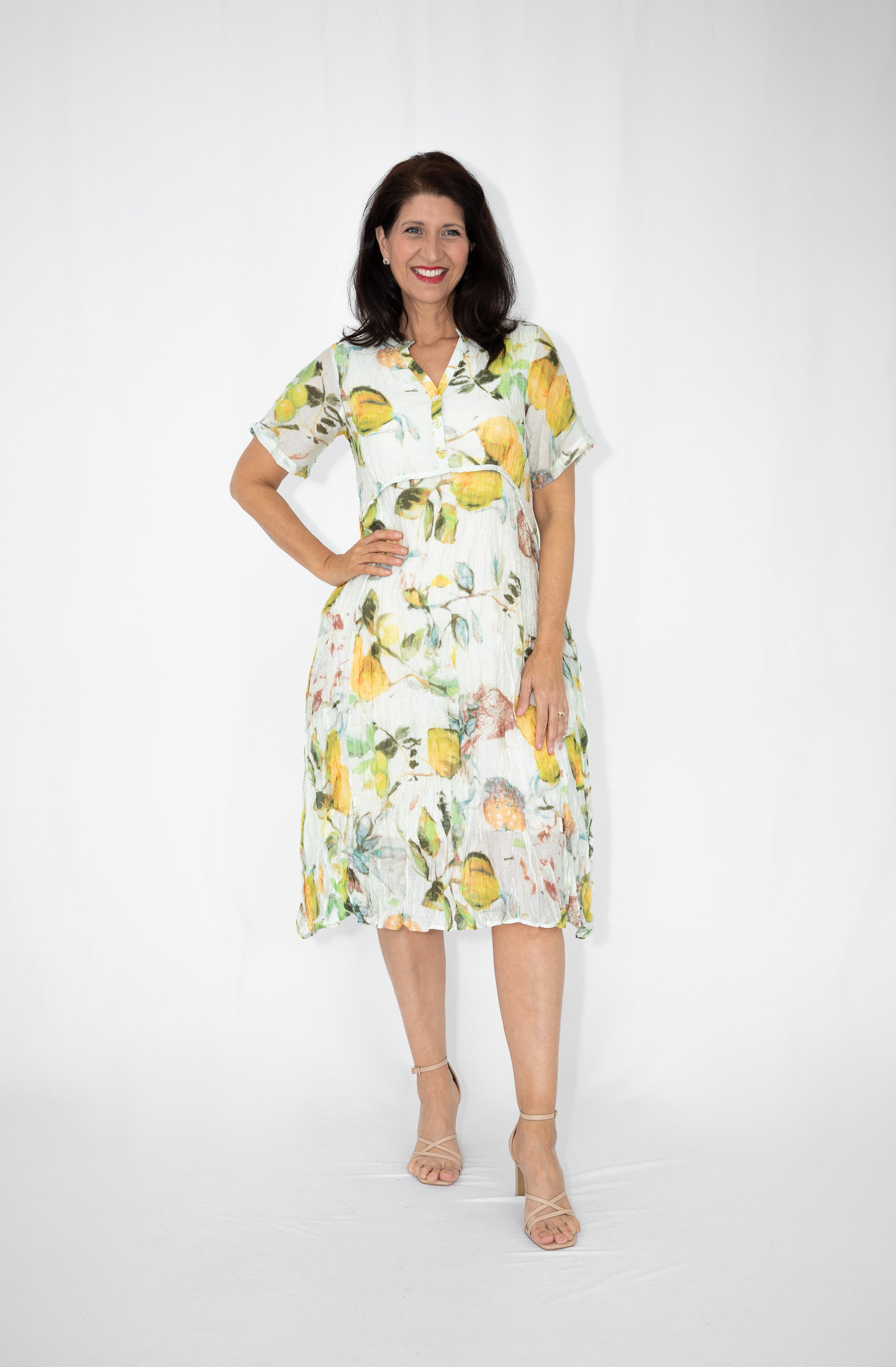 Citrus Glow Midi Dress