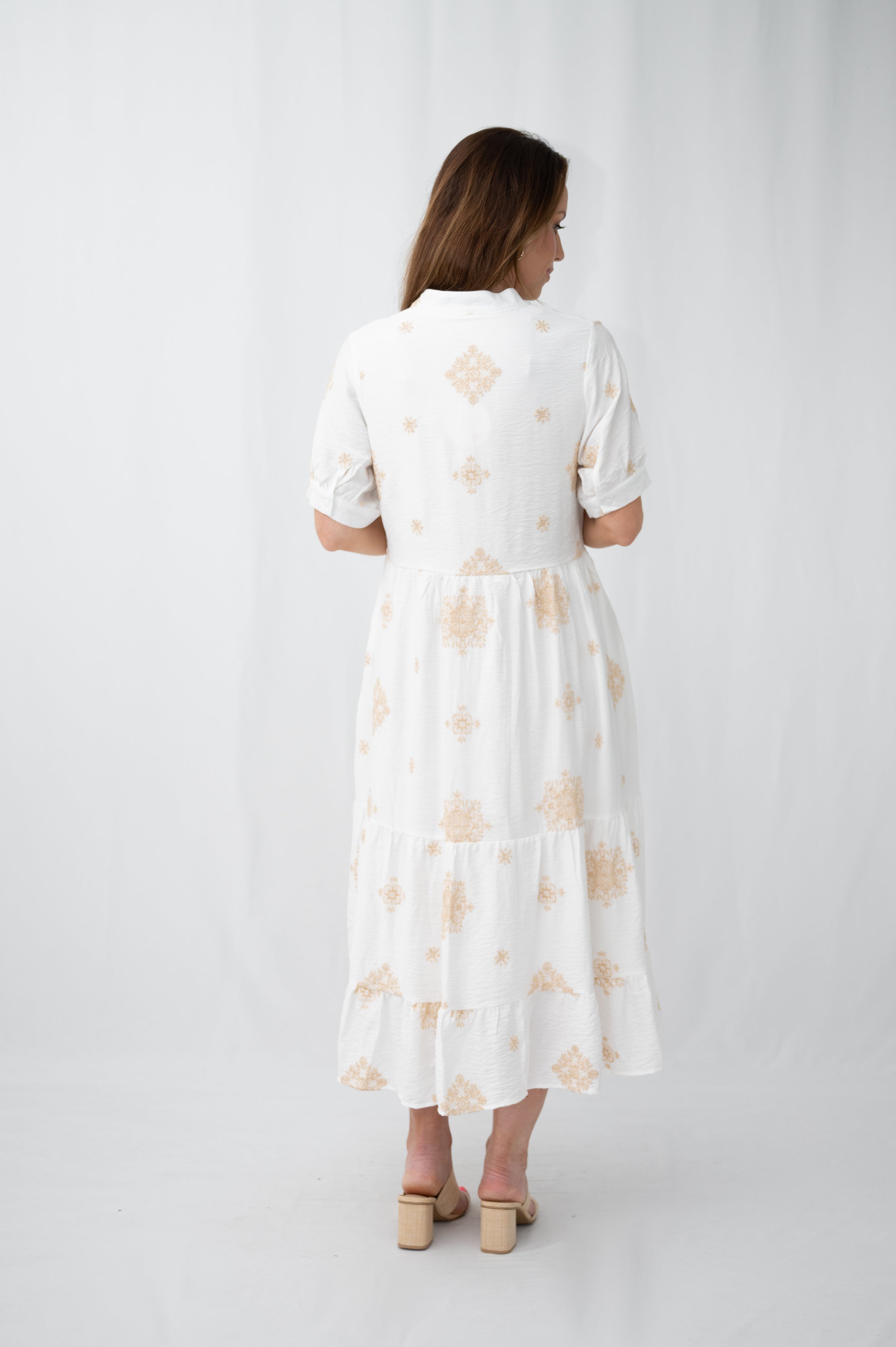 Sandy Bay Embroidered Midi Dress