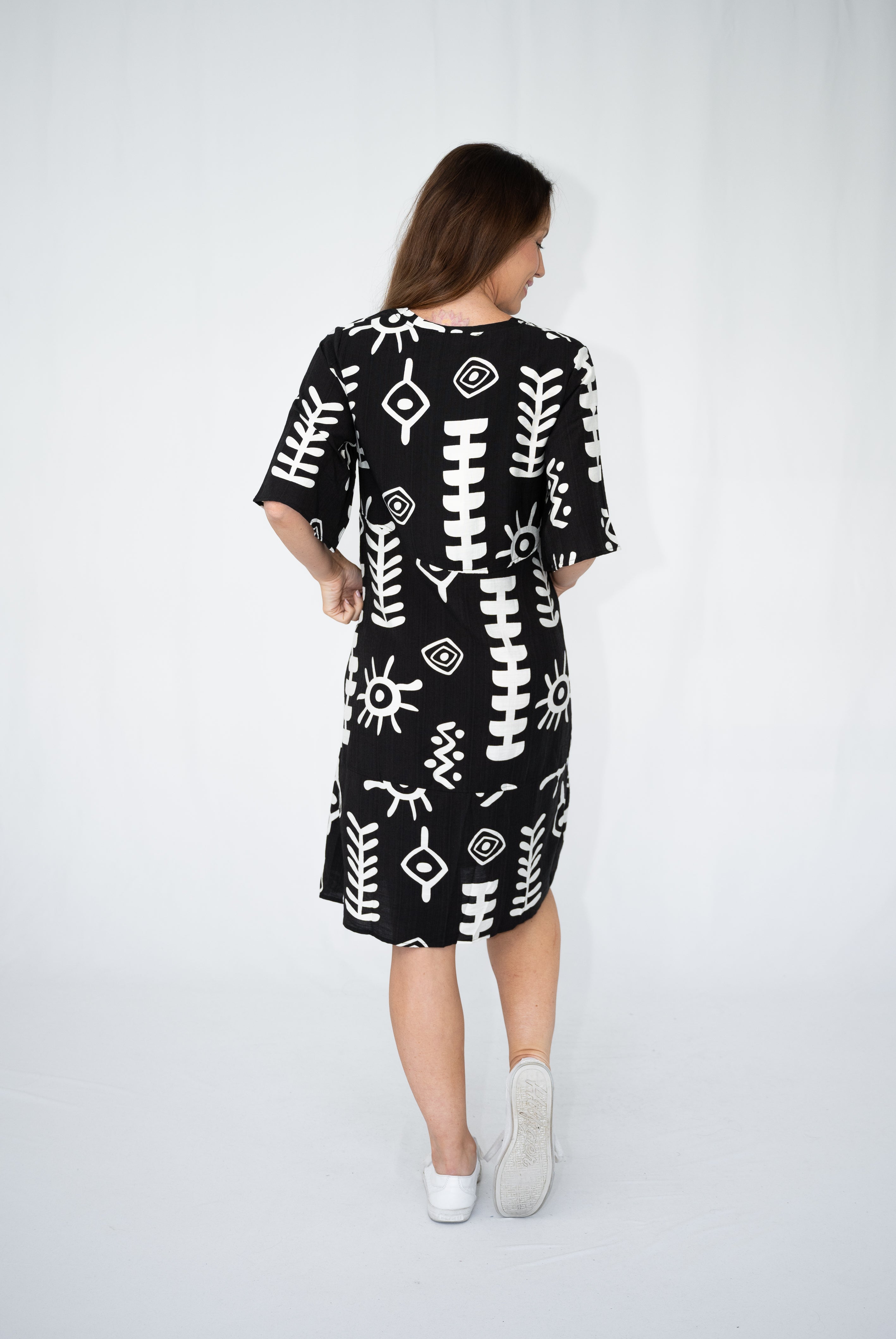 Mono Abstract Short Dress