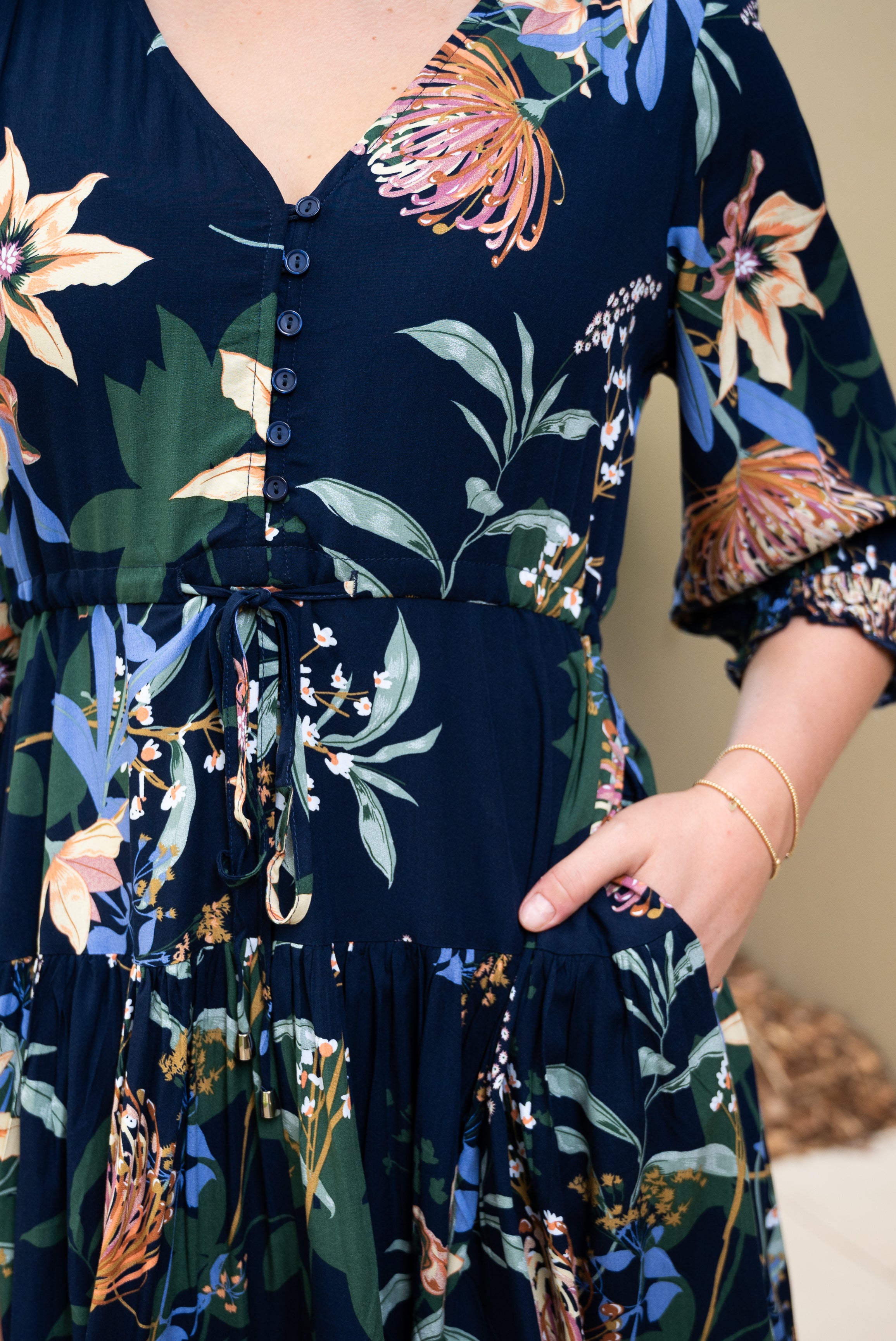 Selma Navy Short Dress