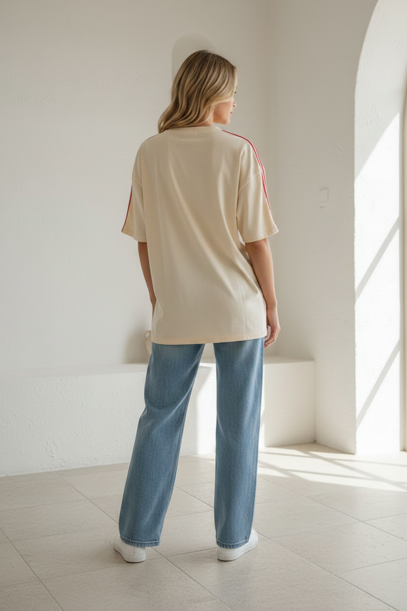 Slow Burn Tiger Tee Beige