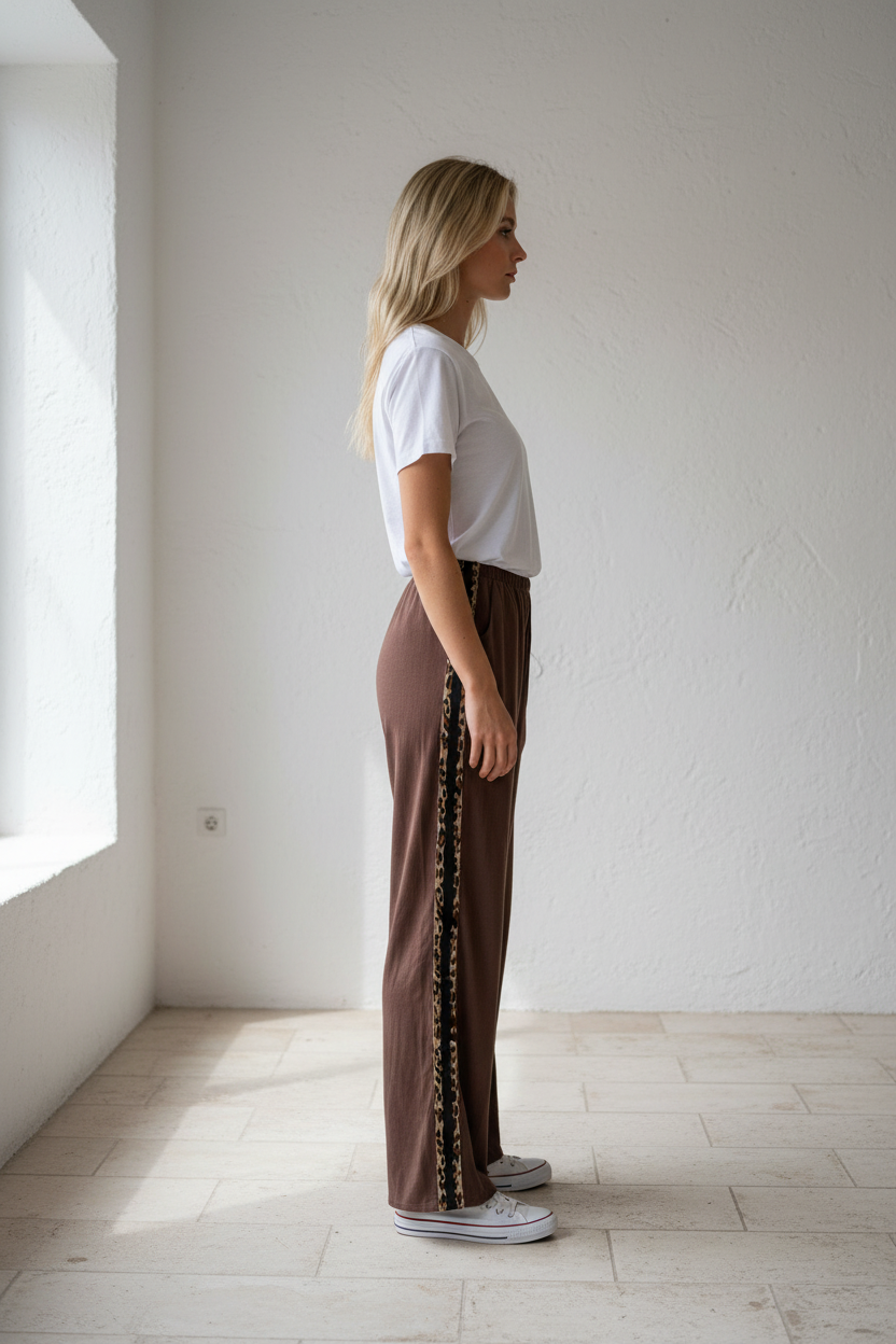 Leopard Racer Stripe Pant / By Frankie