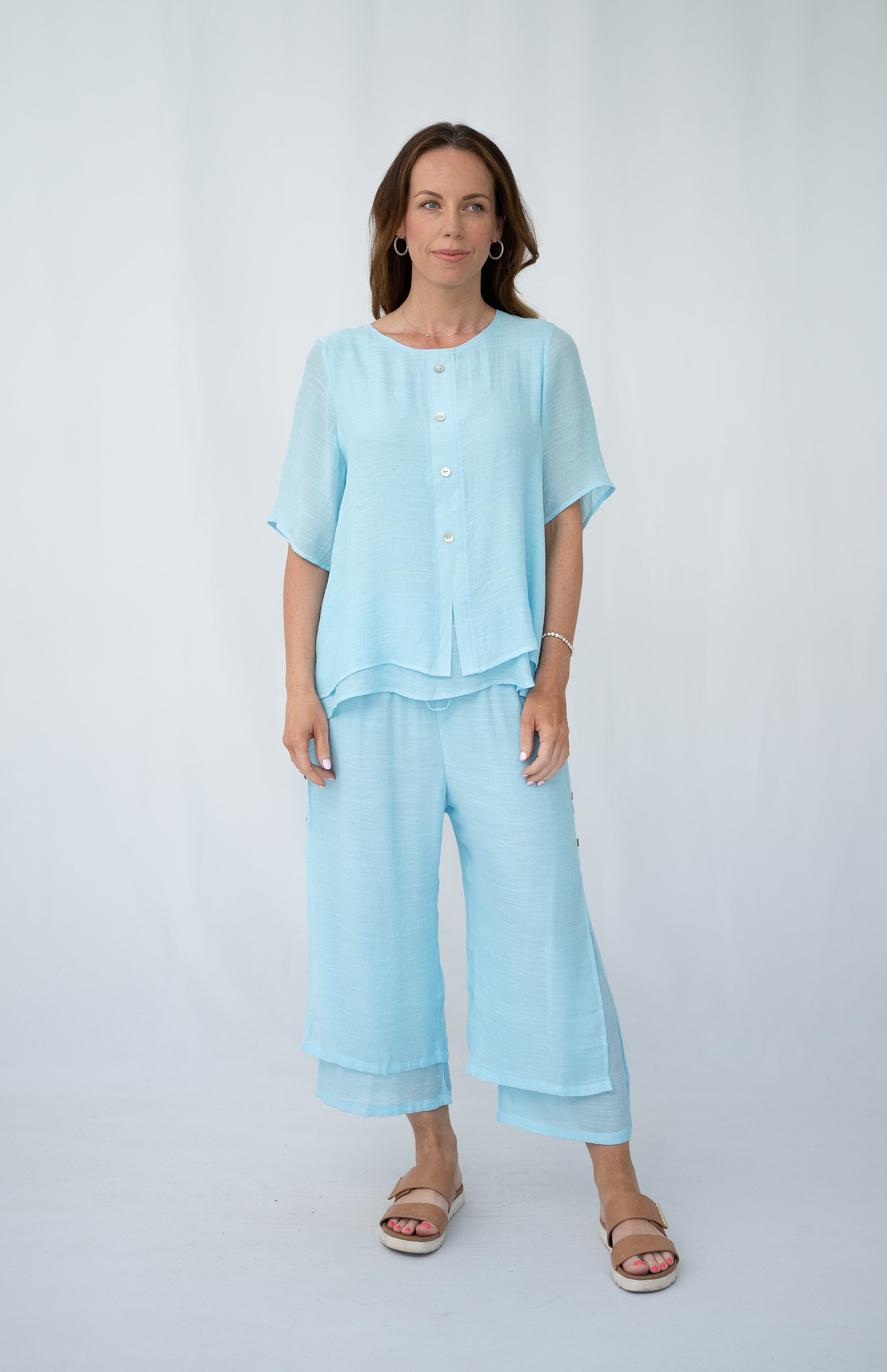 Annie Layered Top Blue