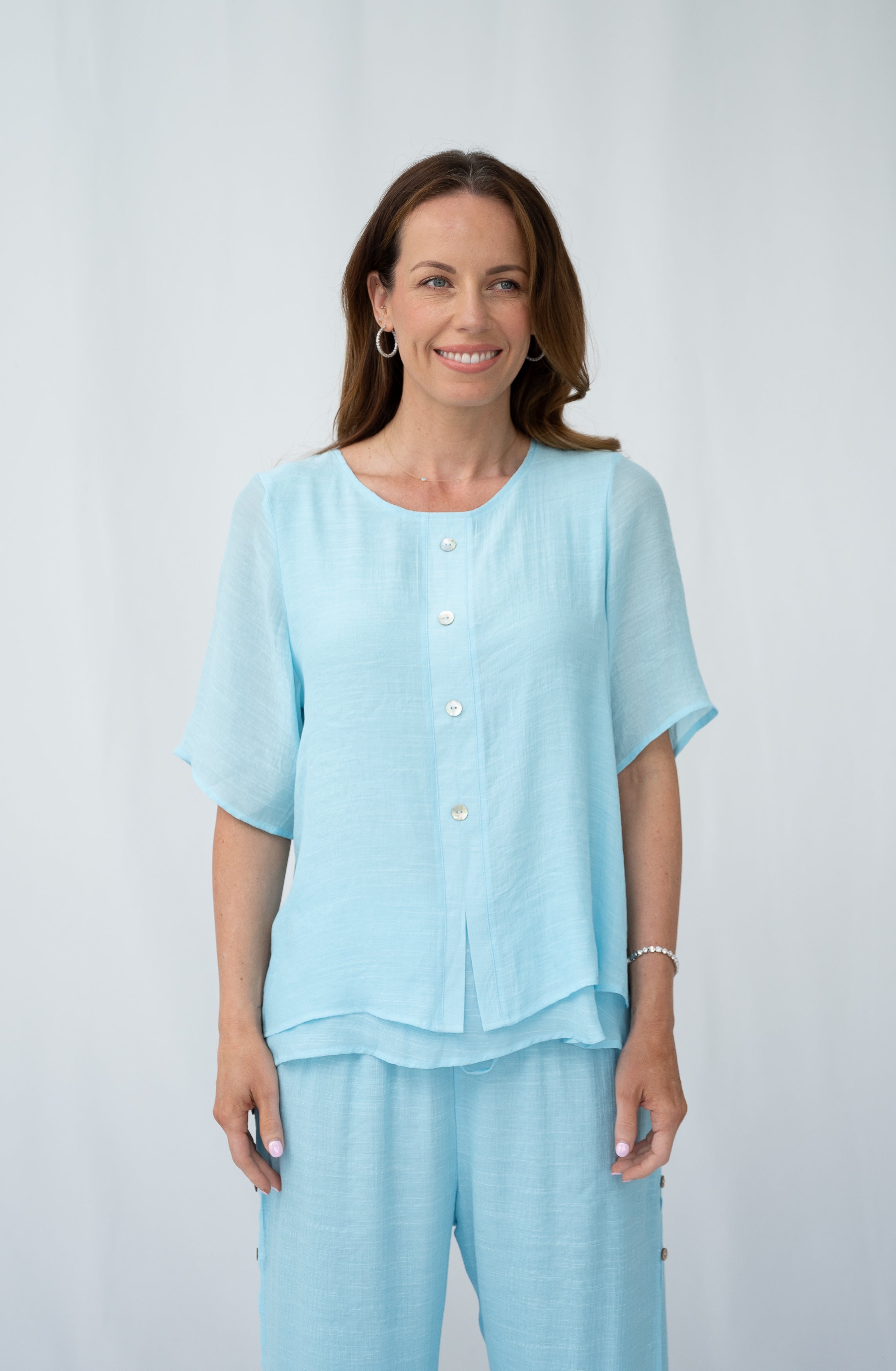 Annie Layered Top Blue