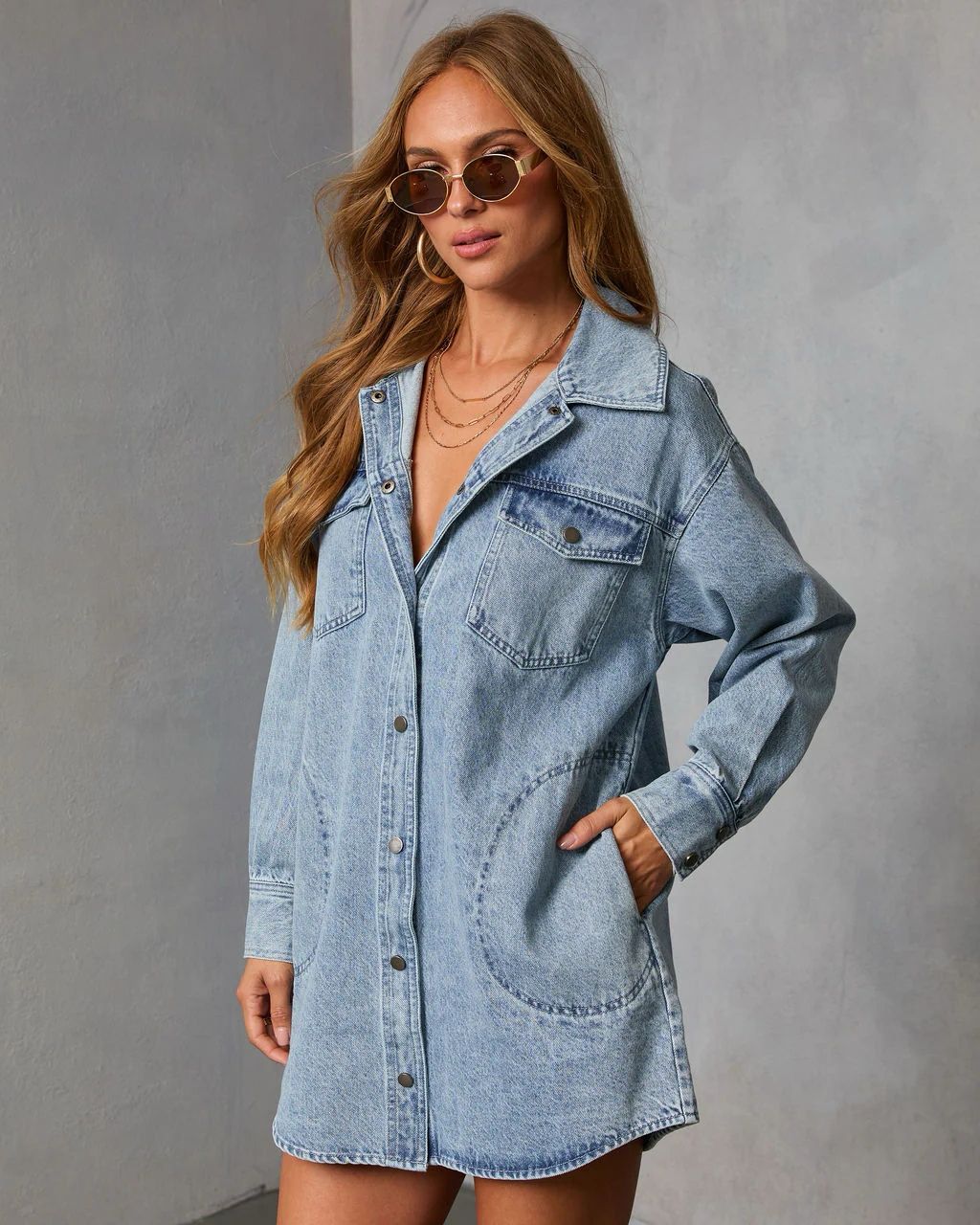 Bobbi Denim Shirt Dress