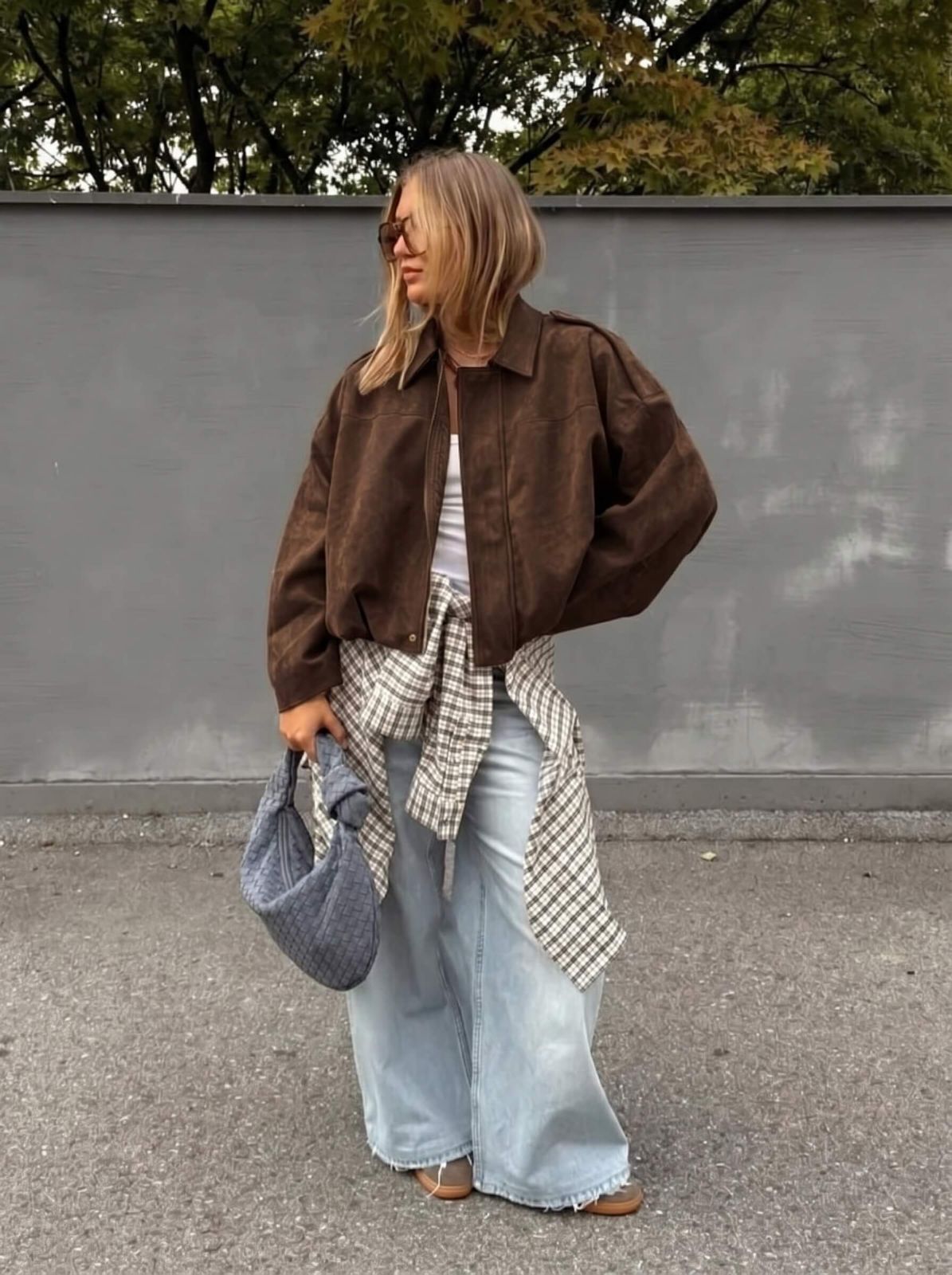 Juni Suede Bomber Jacket Chocolate