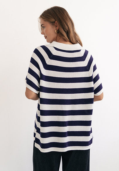 Nautical Relaxed Knit Top