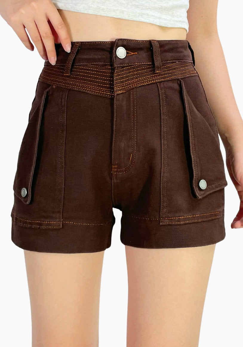 Denim Flip Pocket Shorts