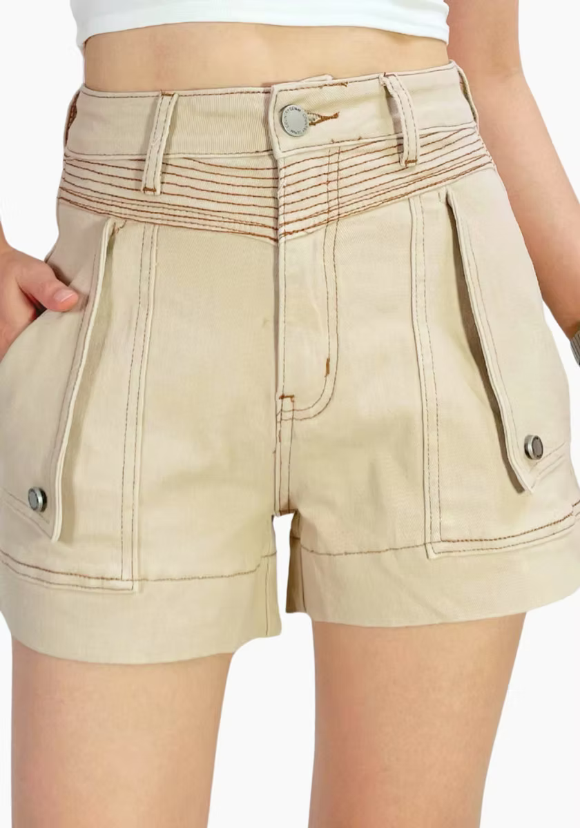 Denim Flip Pocket Shorts