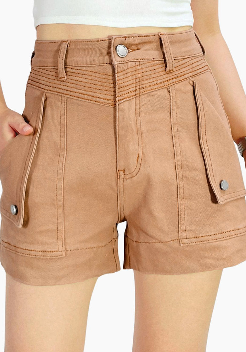 Denim Flip Pocket Shorts