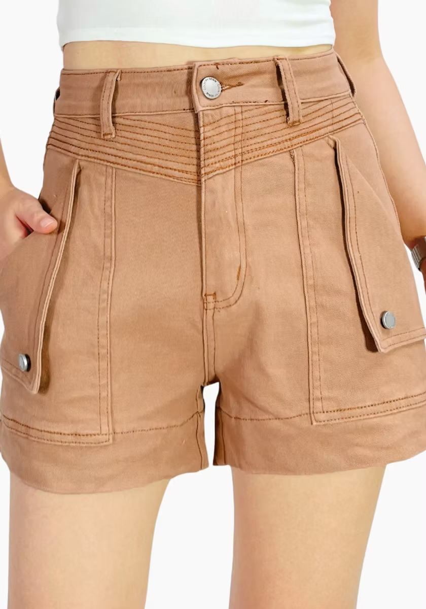 Denim Flip Pocket Shorts