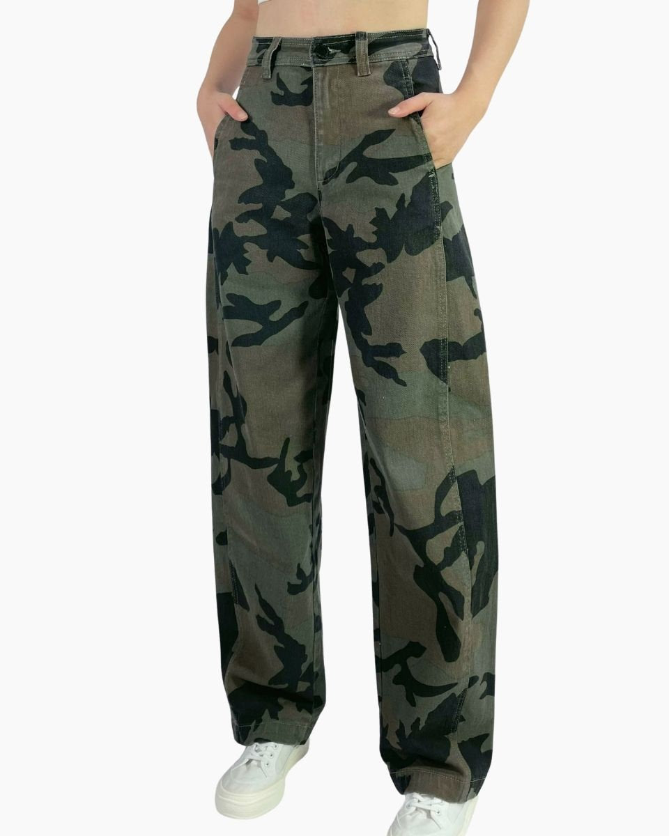 Camo Barrel Jeans