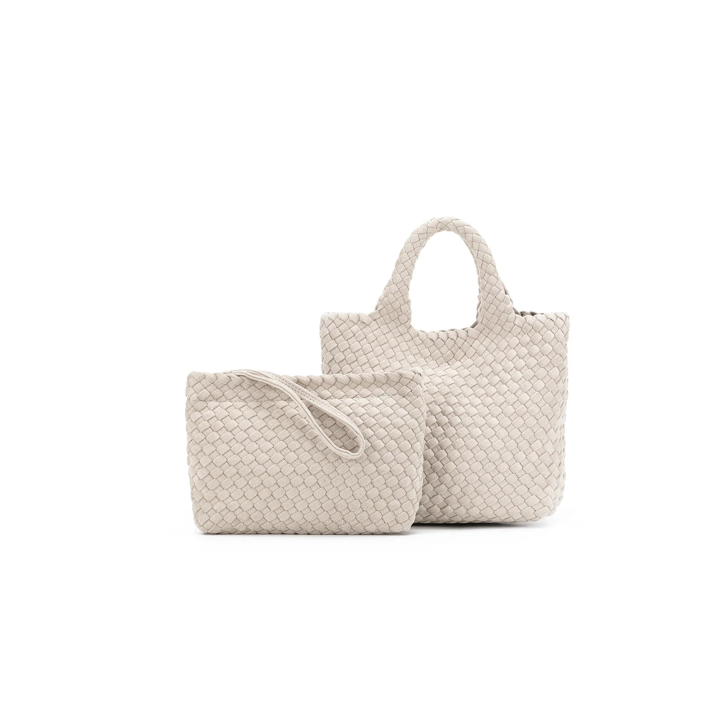 Cherie Creme 2 Piece Suede Mini Handbag