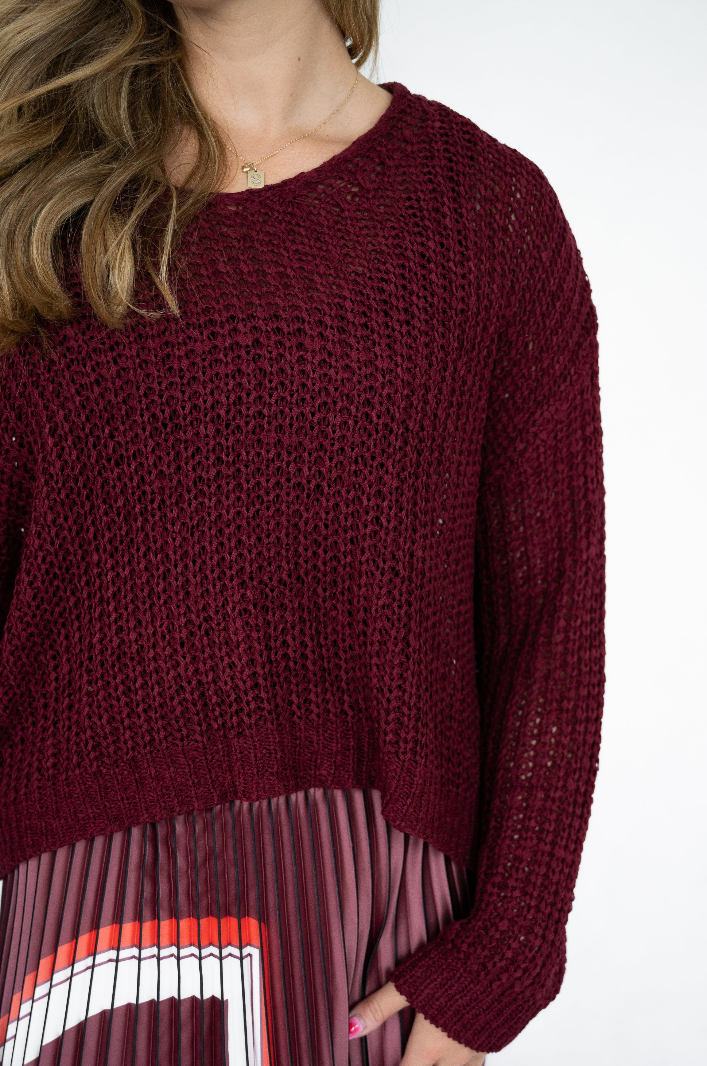 Yarn Burgandy Knit
