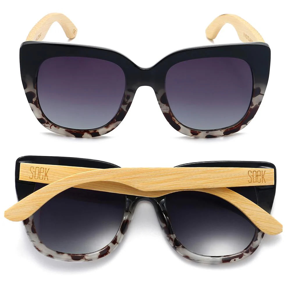 SOEK RIVIERA BLACK/IVORY SUNGLASSES