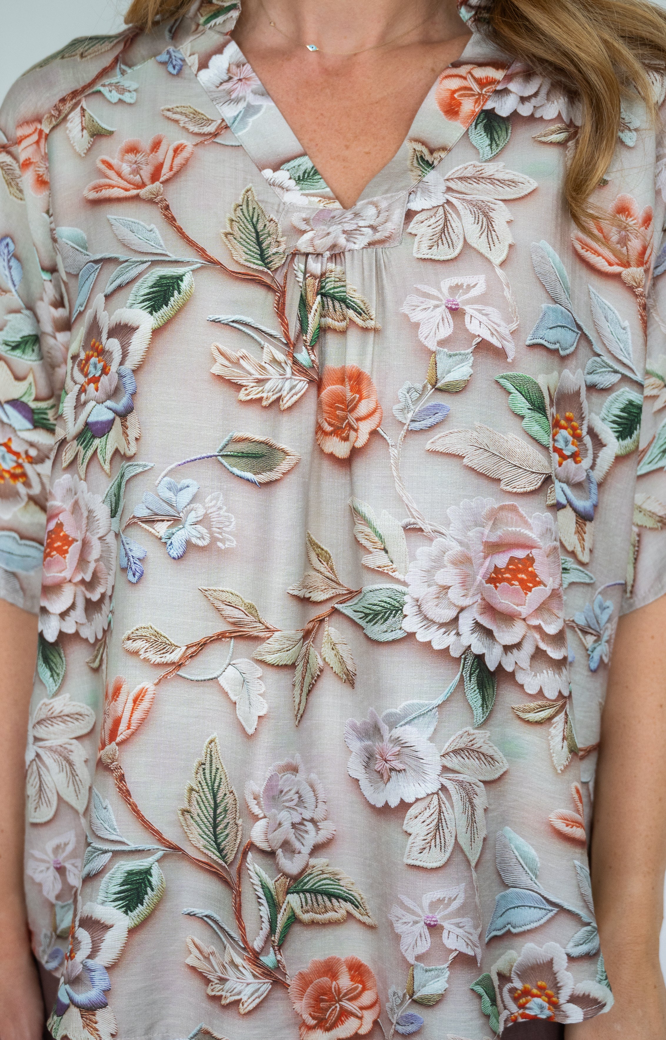 Floral Raglane Sleeve Top