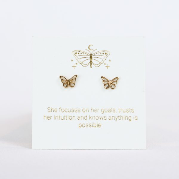 Butterfly Earrings in Gold or Silver