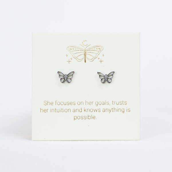 Butterfly Earrings in Gold or Silver