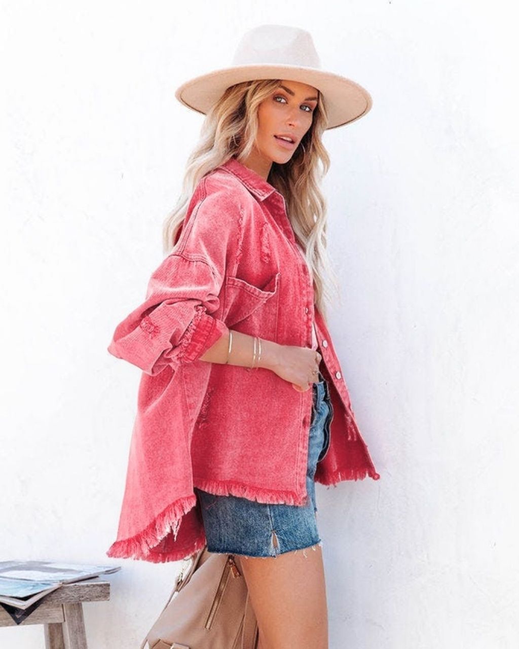 Felicity Denim Jacket Pink