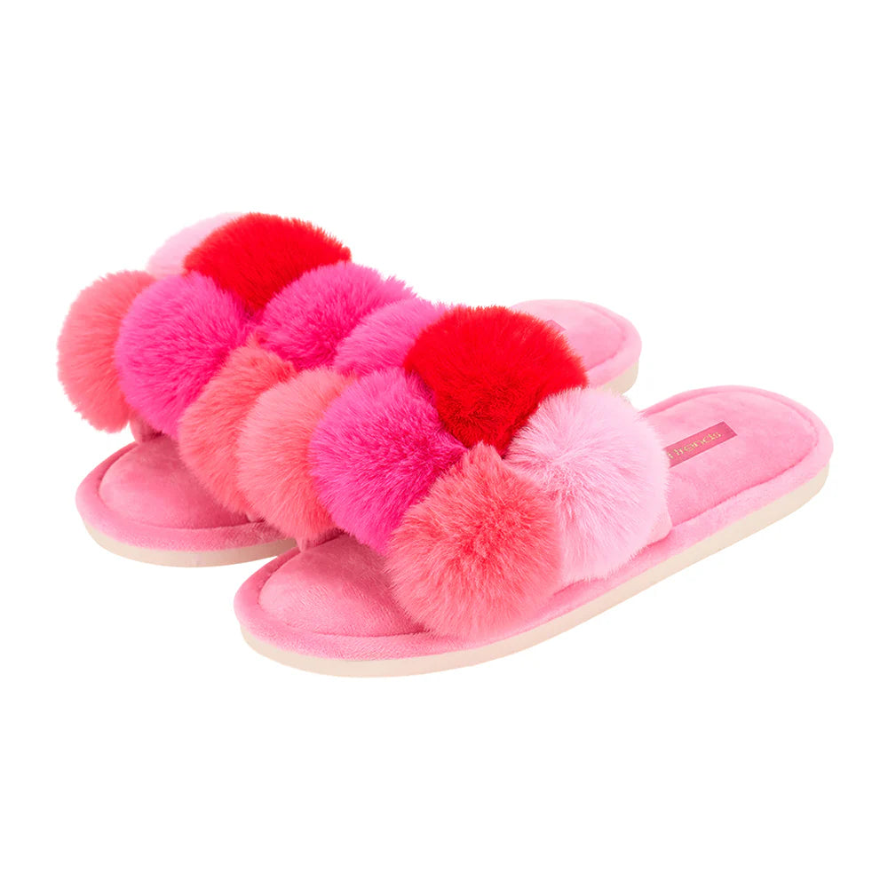 Pom Pom Slippers - Cosy Luxe